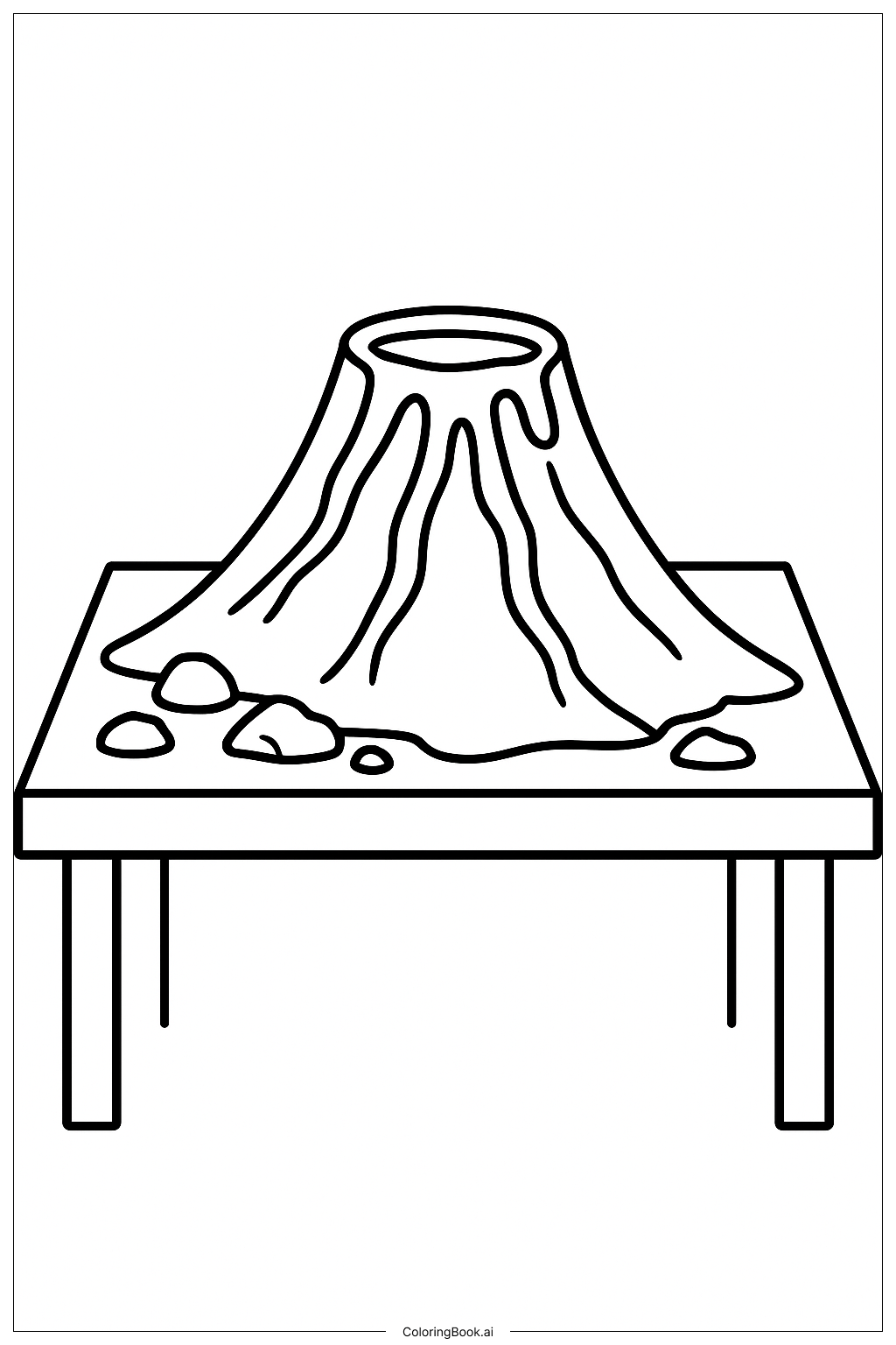  科学火山模型填色页 