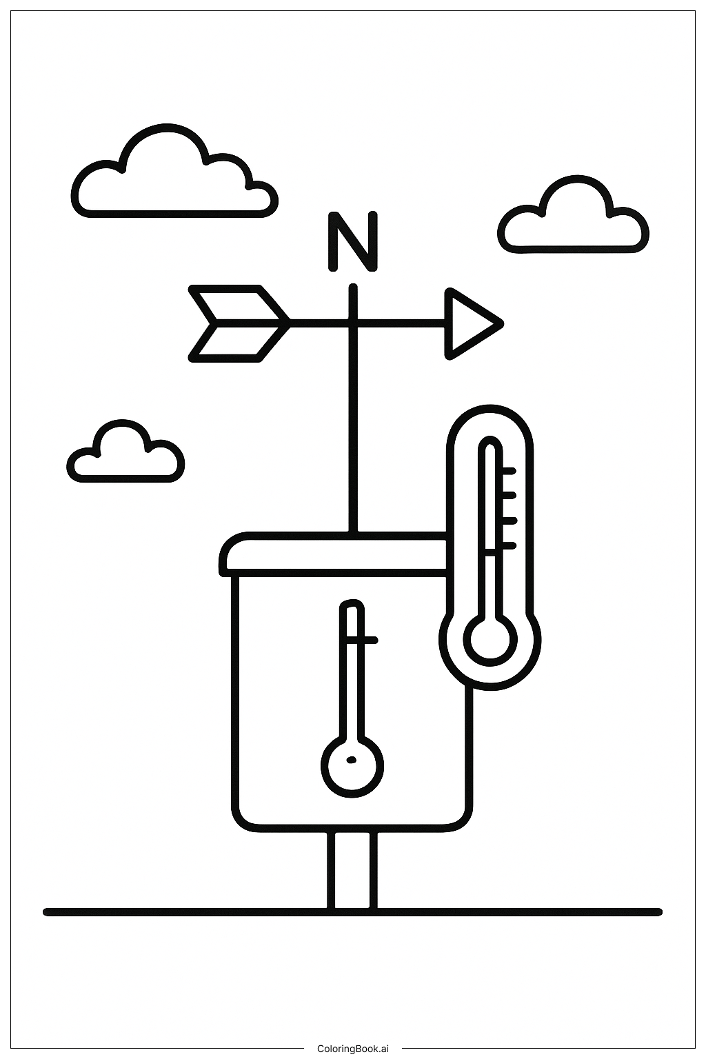  科学气象站填色页 