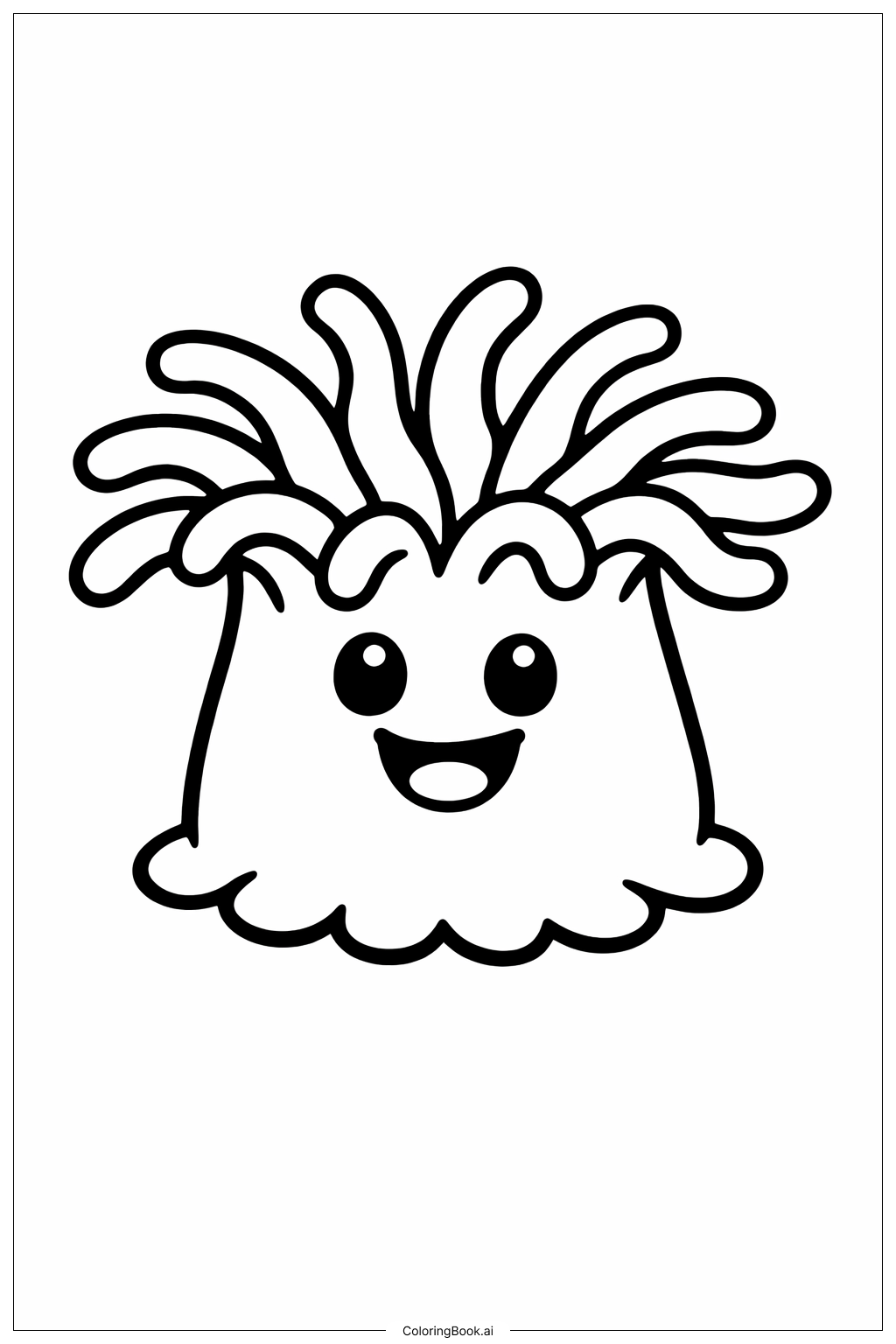  Fröhliche Seeanemone Ausmalseite 