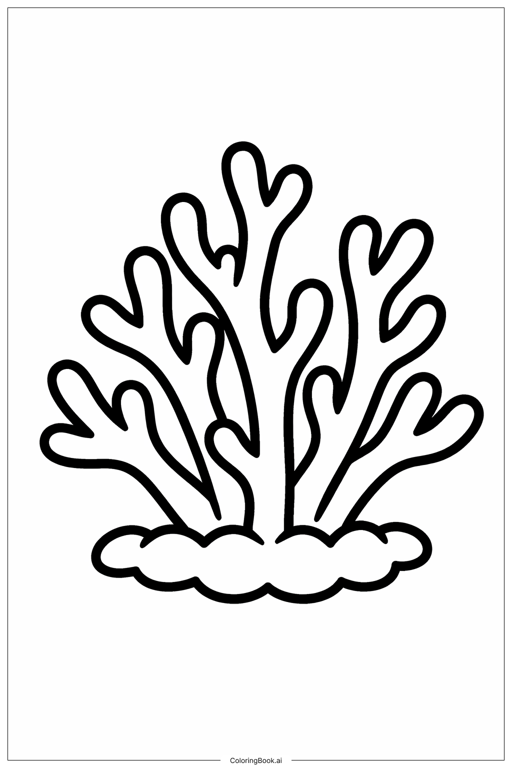  Einfache Meereskoralle Ausmalseite 