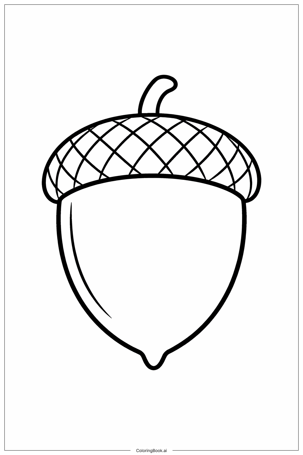  9월 도토리 큰 도토리 색칠공부 페이지 