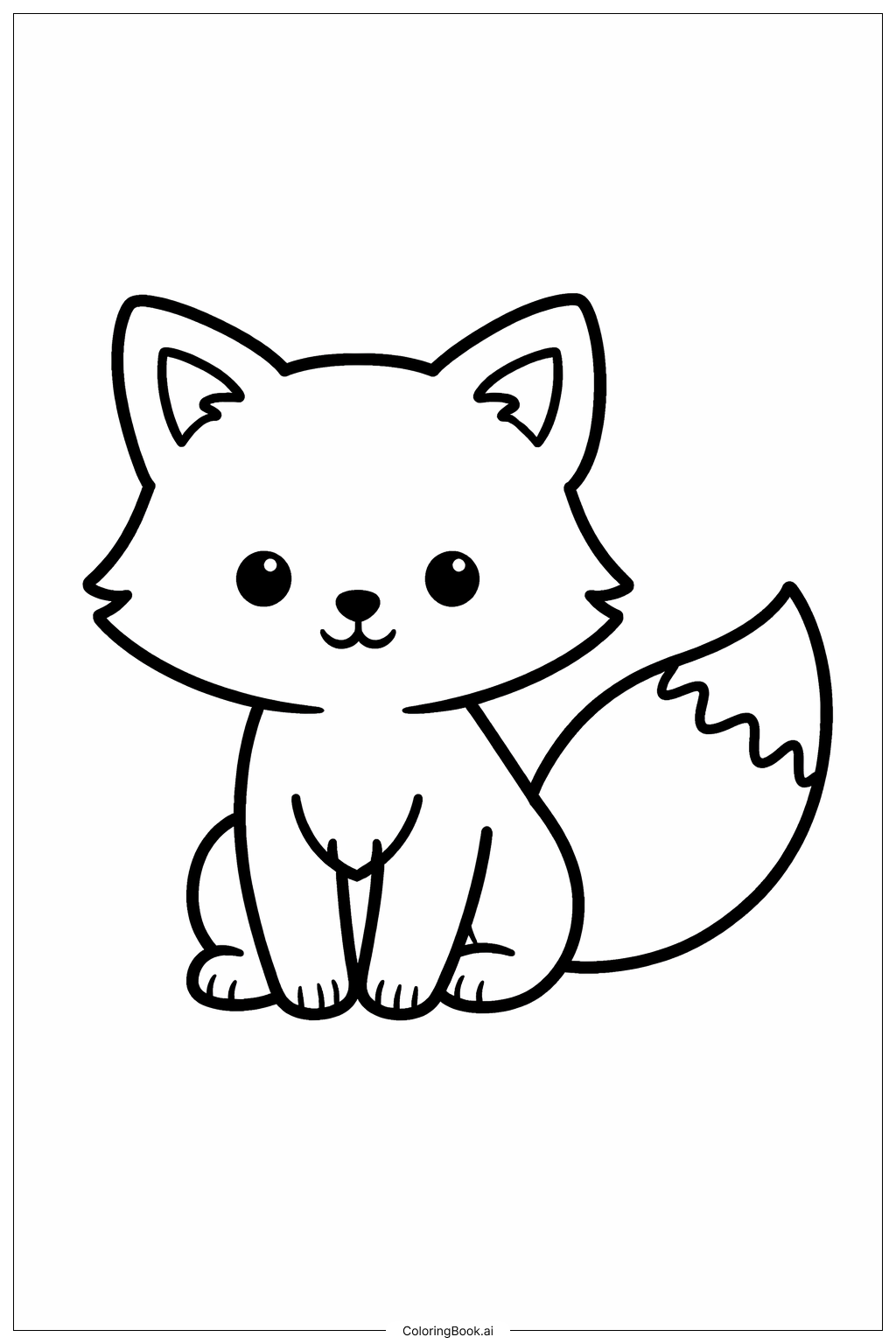  9월 작은 여우 색칠공부 페이지 