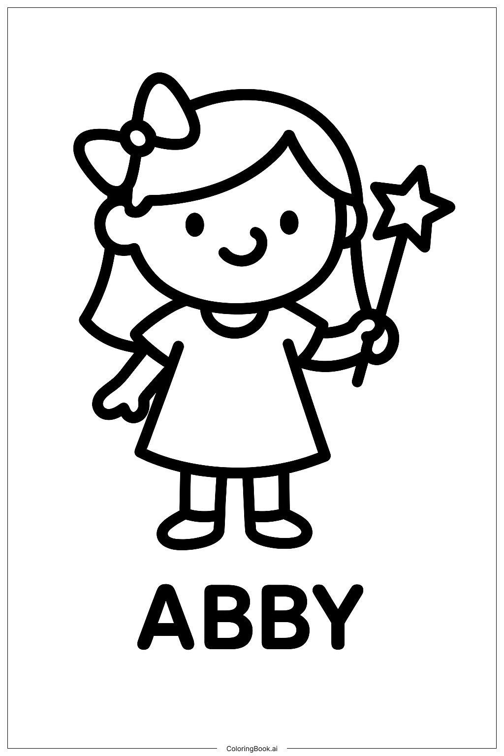  Página para colorir de Varinha Mágica da Abby da Vila Sésamo 