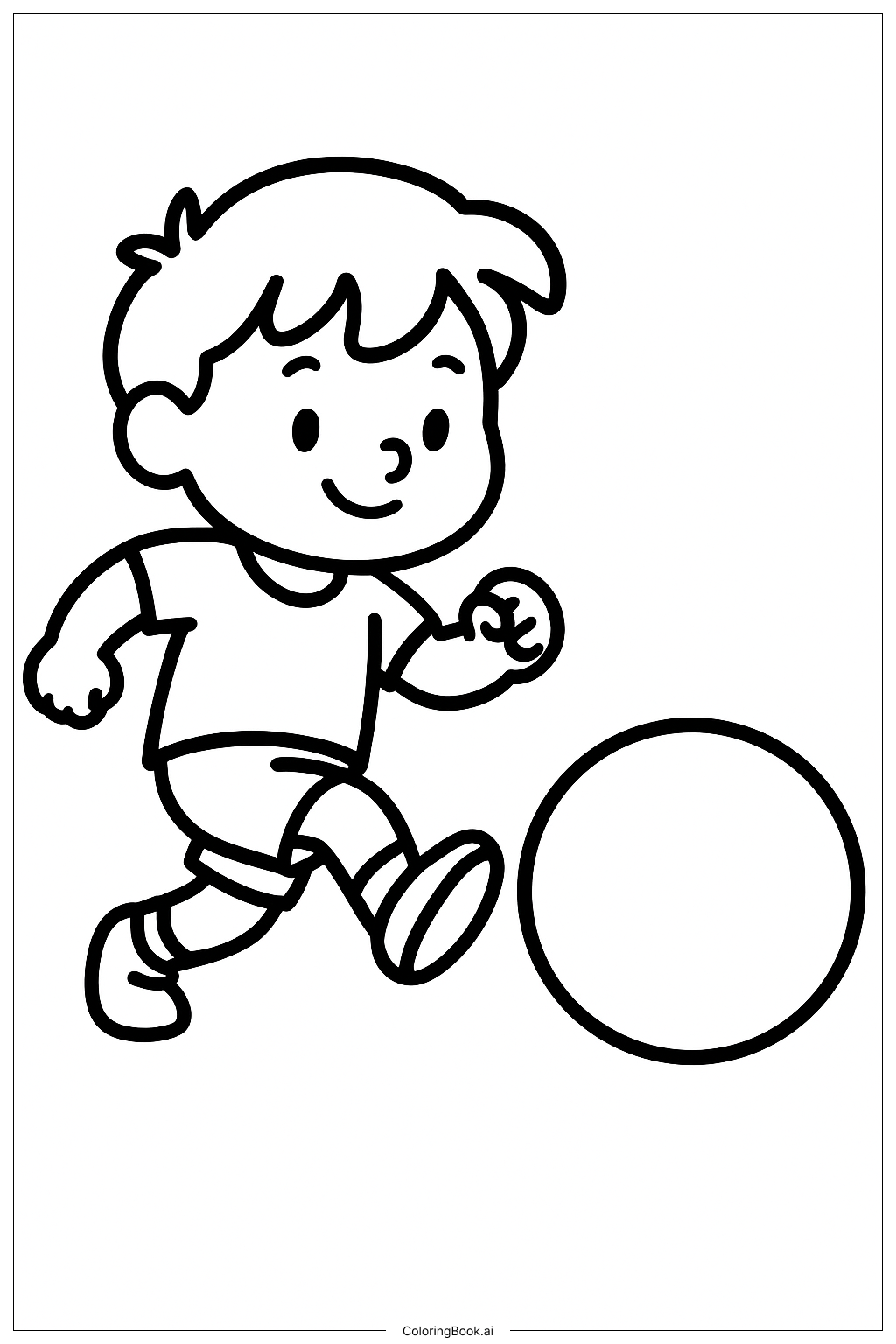  Página para colorir de Brincando com Bola na Vila Sésamo 