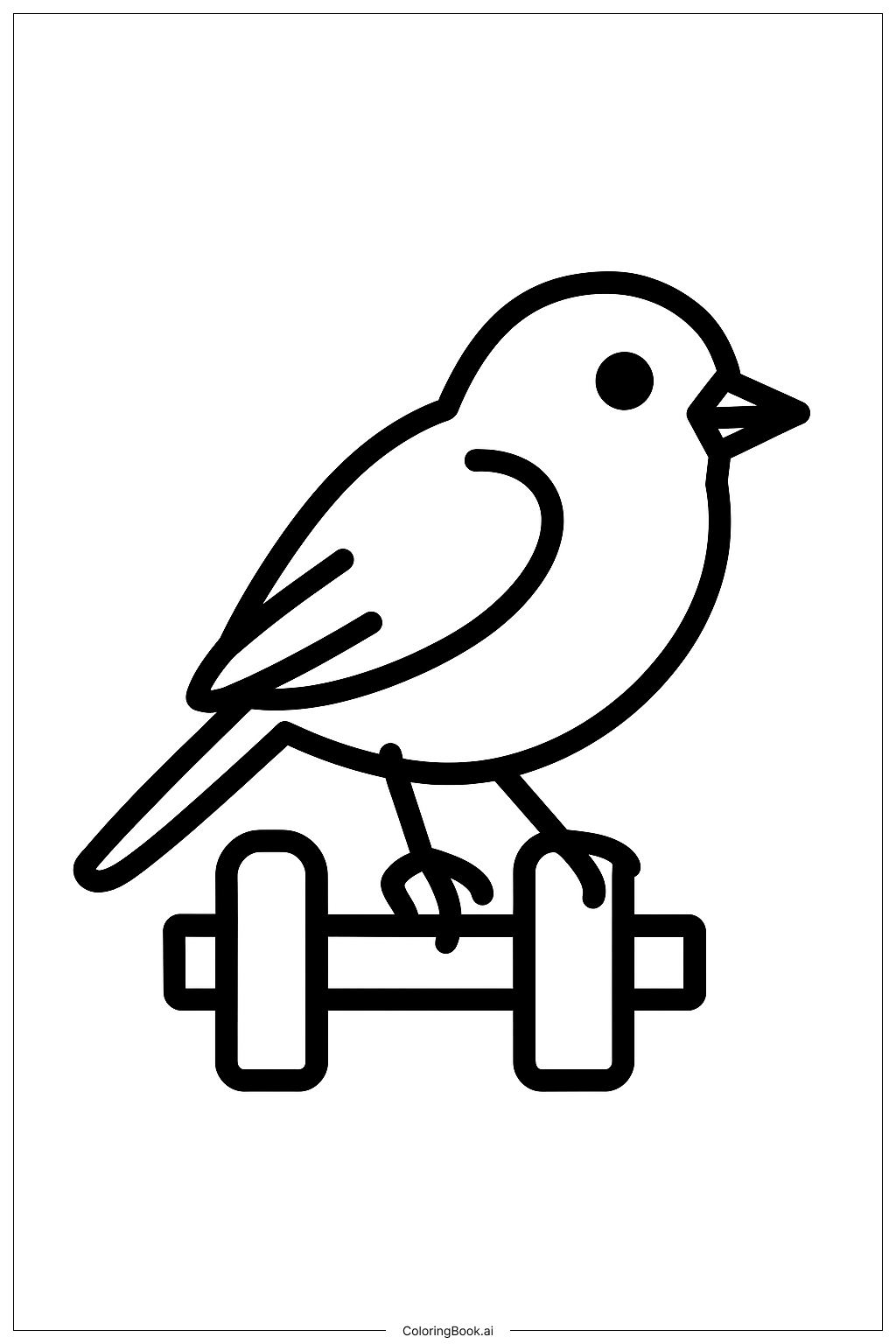  Página para colorir de Pássaro da Vila Sésamo no Cercado 