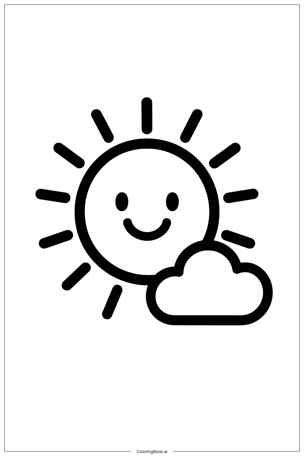  Página para colorir de Sol Feliz da Vila Sésamo 