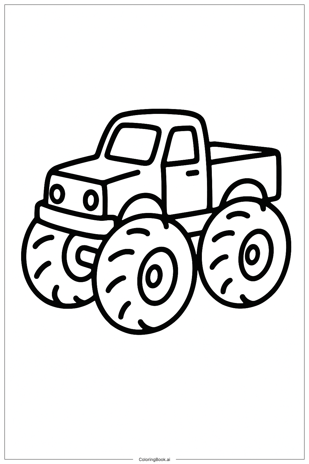  Página para colorir de Pequeno Caminhão da Vila Sésamo 