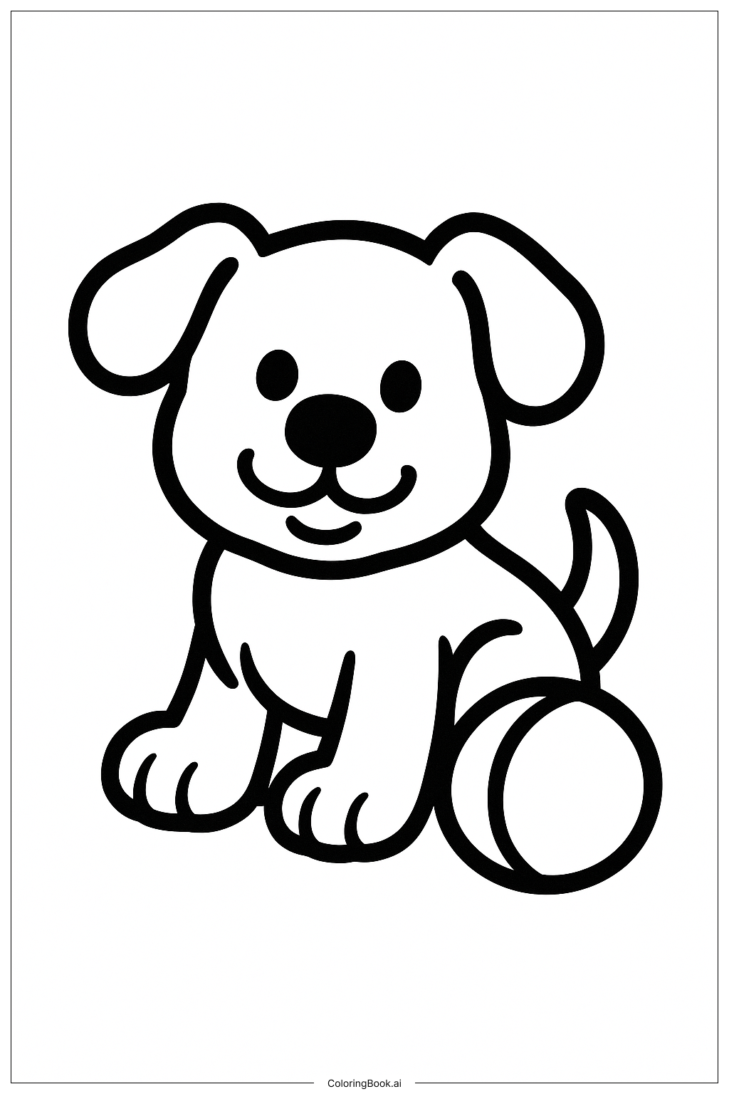  Página para colorir de Brincadeira com Filhote da Vila Sésamo 