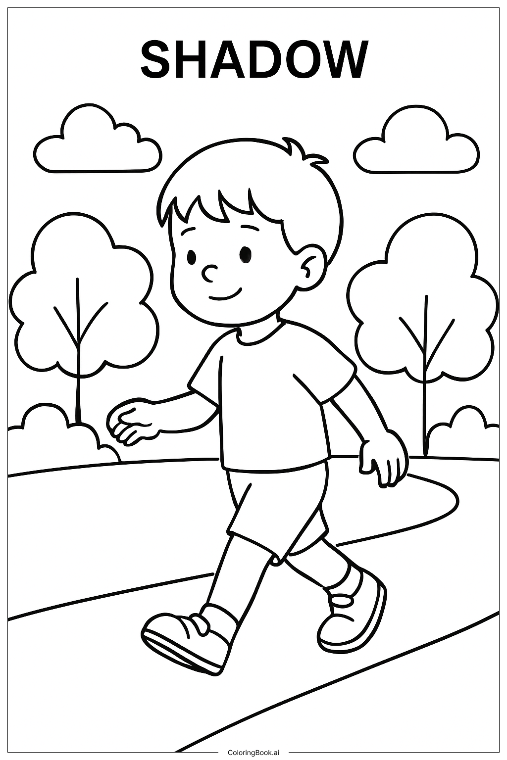  Schattenwaldspaziergang Ausmalseite 