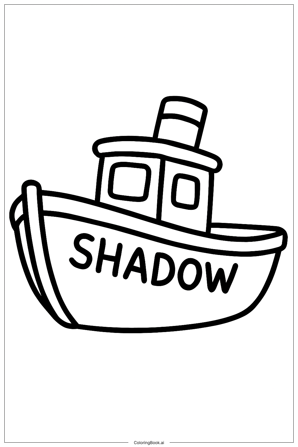  Shadow Kleines Boot Ausmalseite 