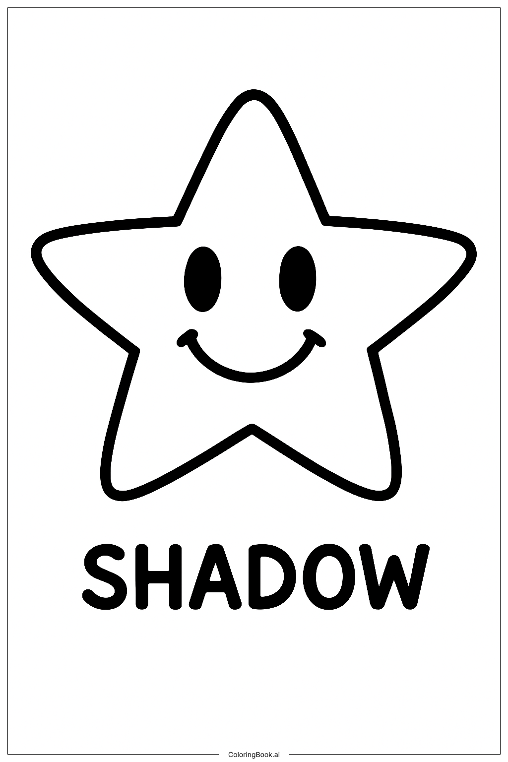  Schatten Kleiner Stern Ausmalseite 