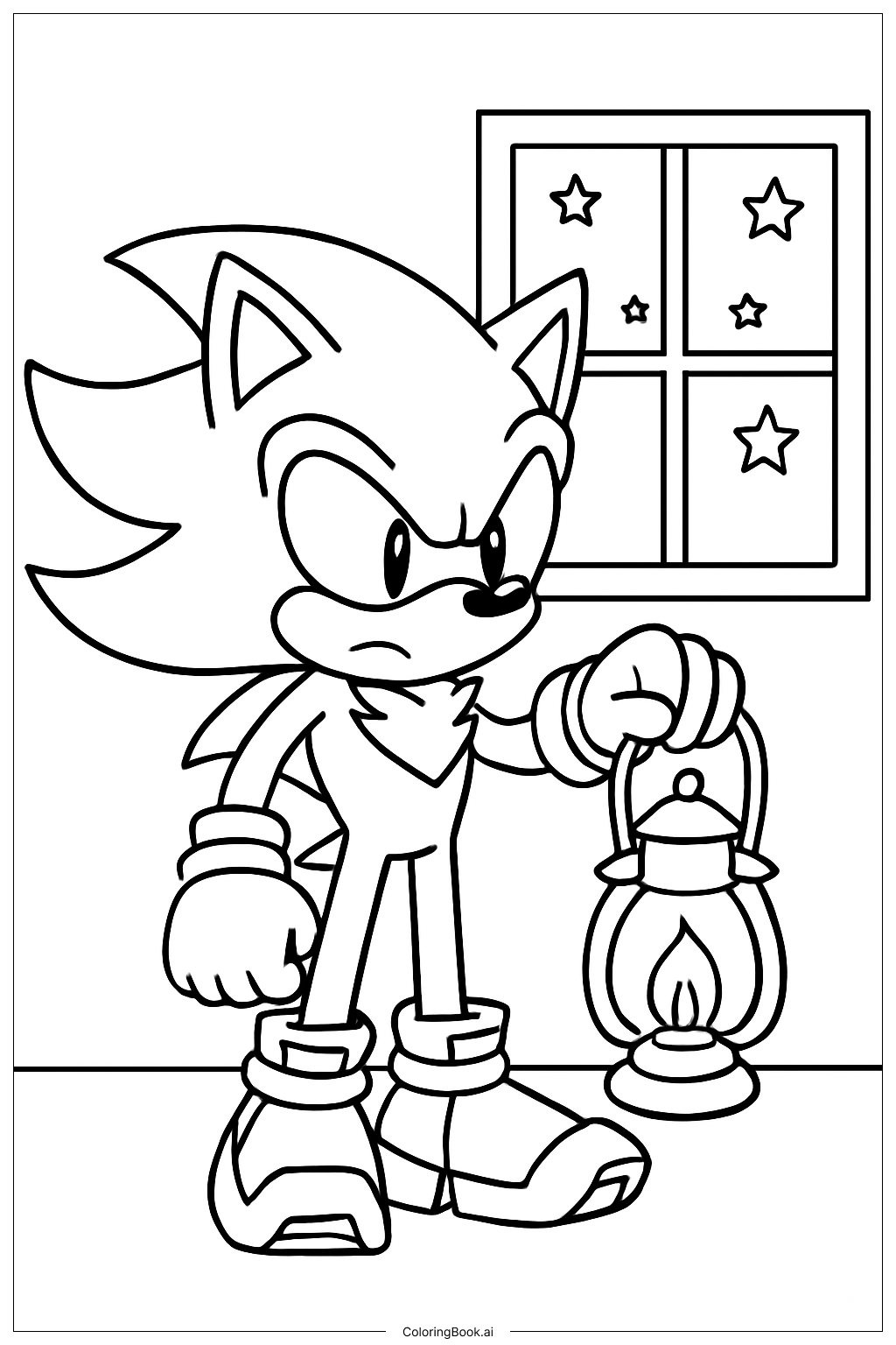  Schatten-Nachtlampe Ausmalseite 