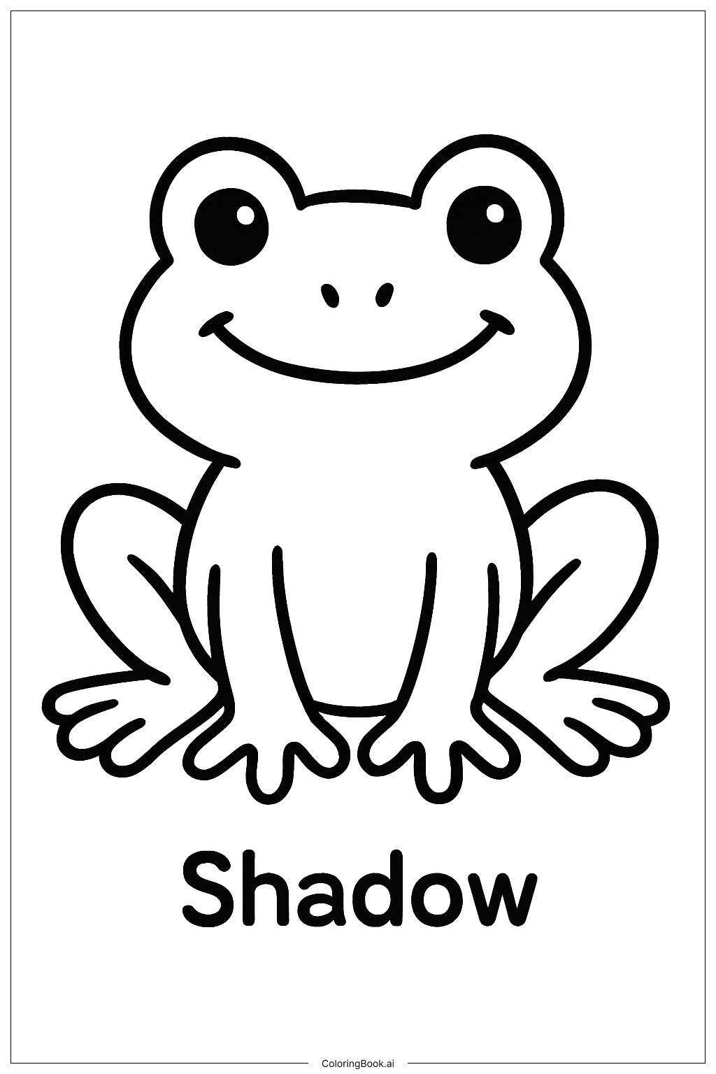  Schattenverspielter Frosch Ausmalseite 