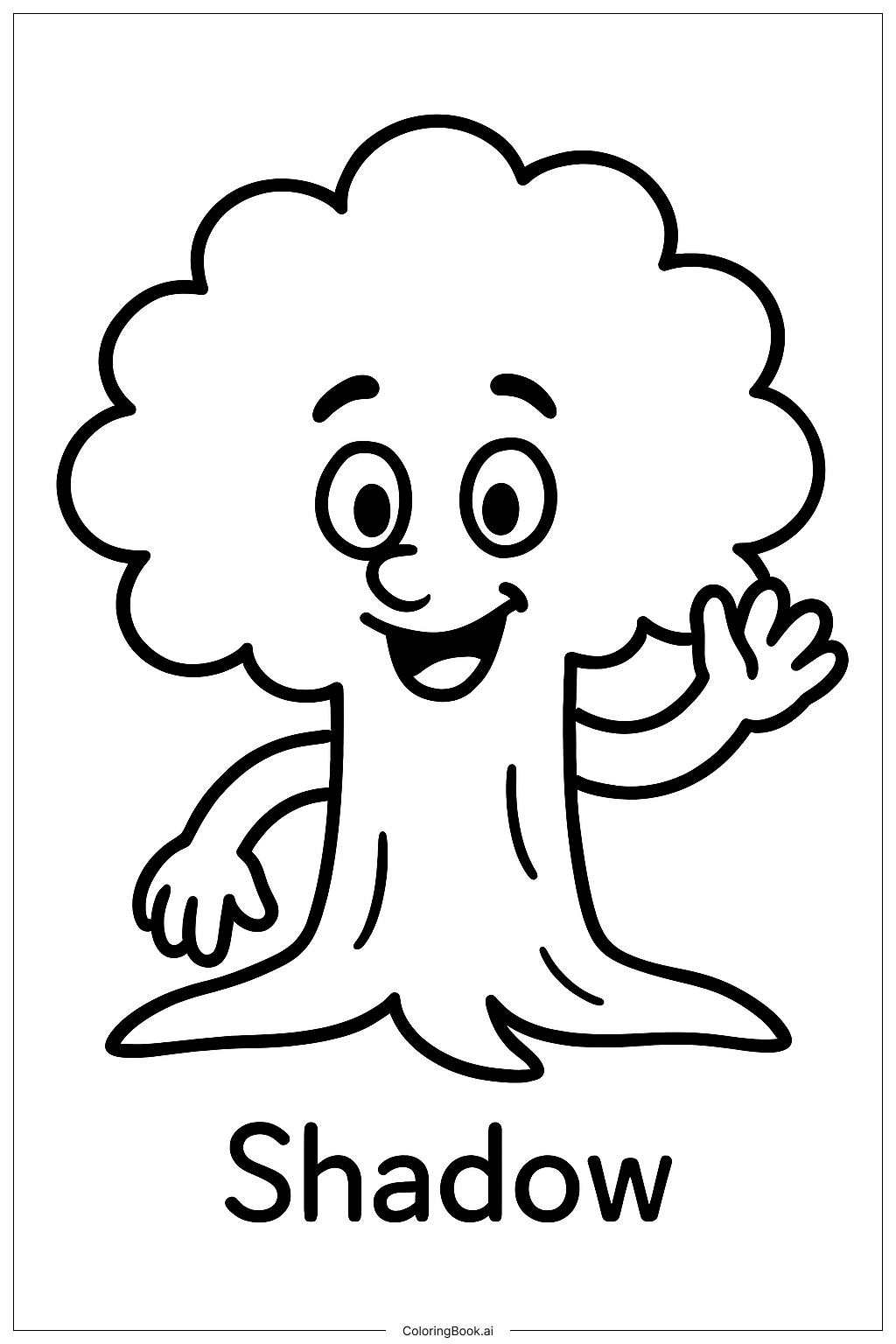  Schattenbaum-Freund Ausmalseite 