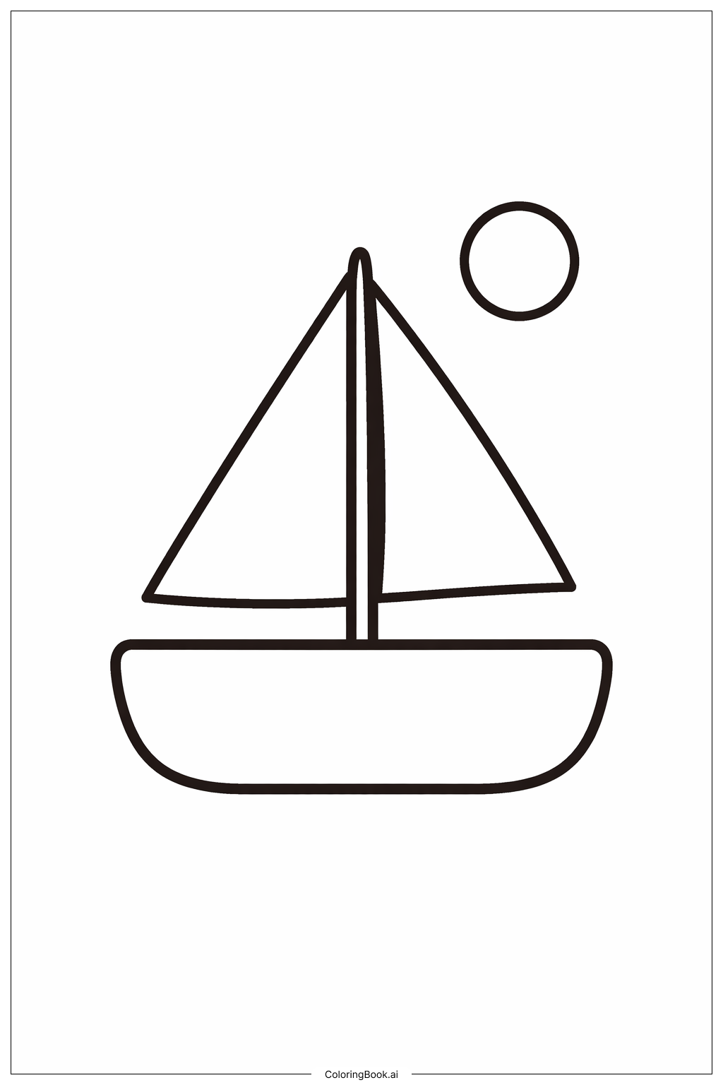  모양보트 떠다니기 색칠공부 페이지 