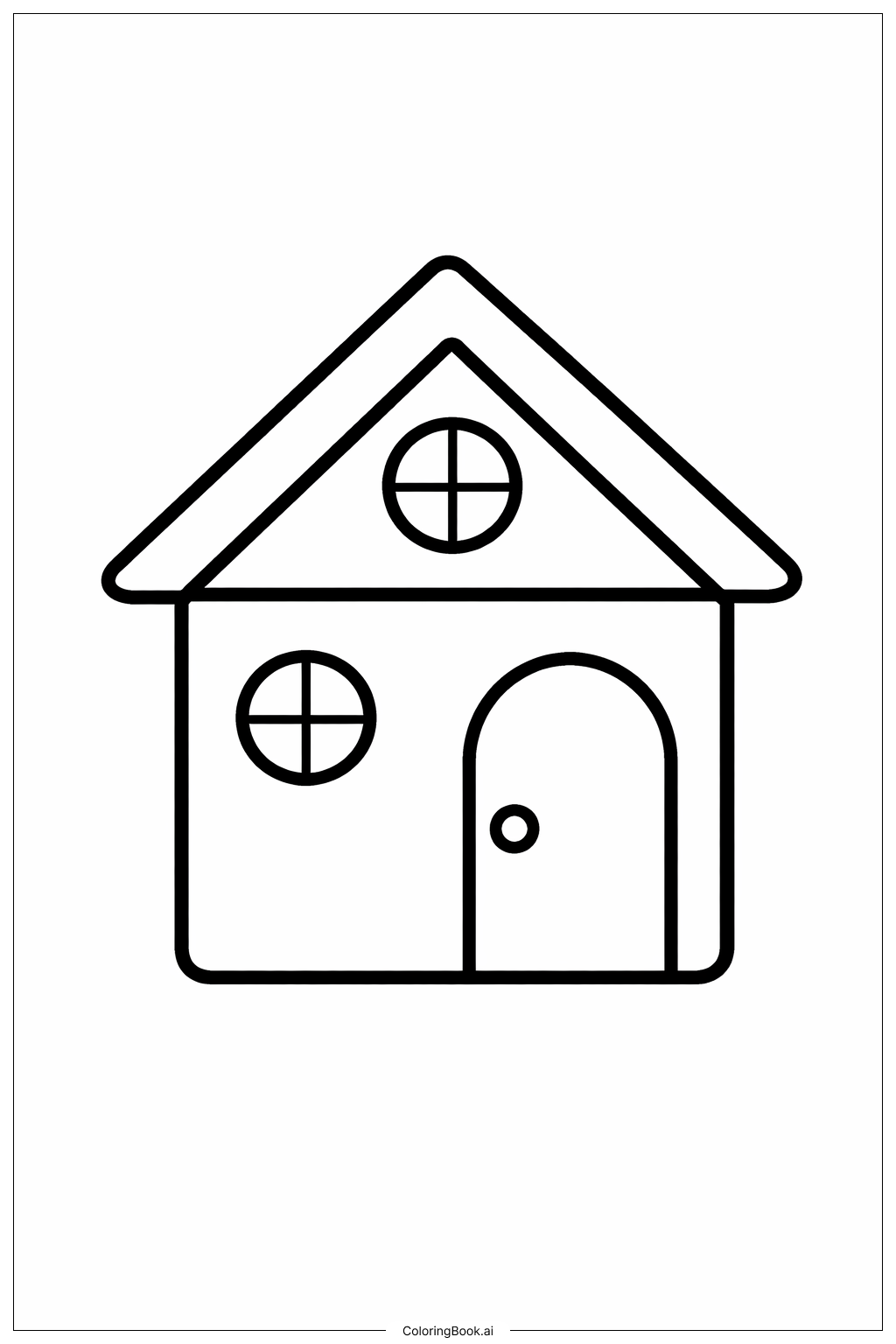  Page de coloriage Maison Douillette en Formes 