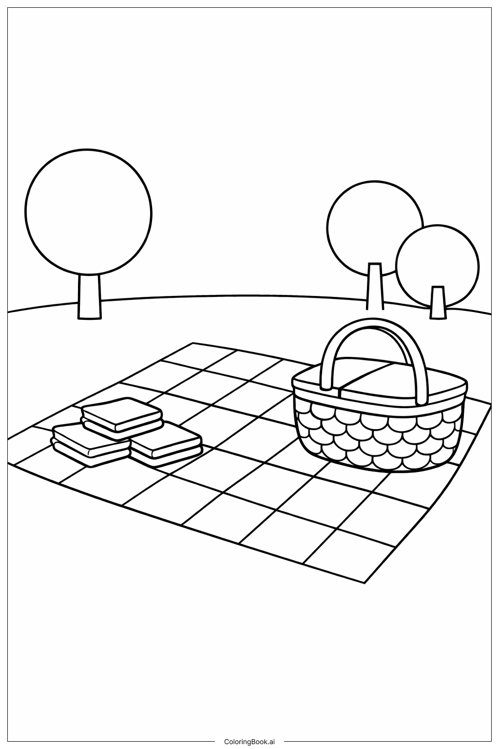  Page de coloriage Journée Pique-nique des Formes 