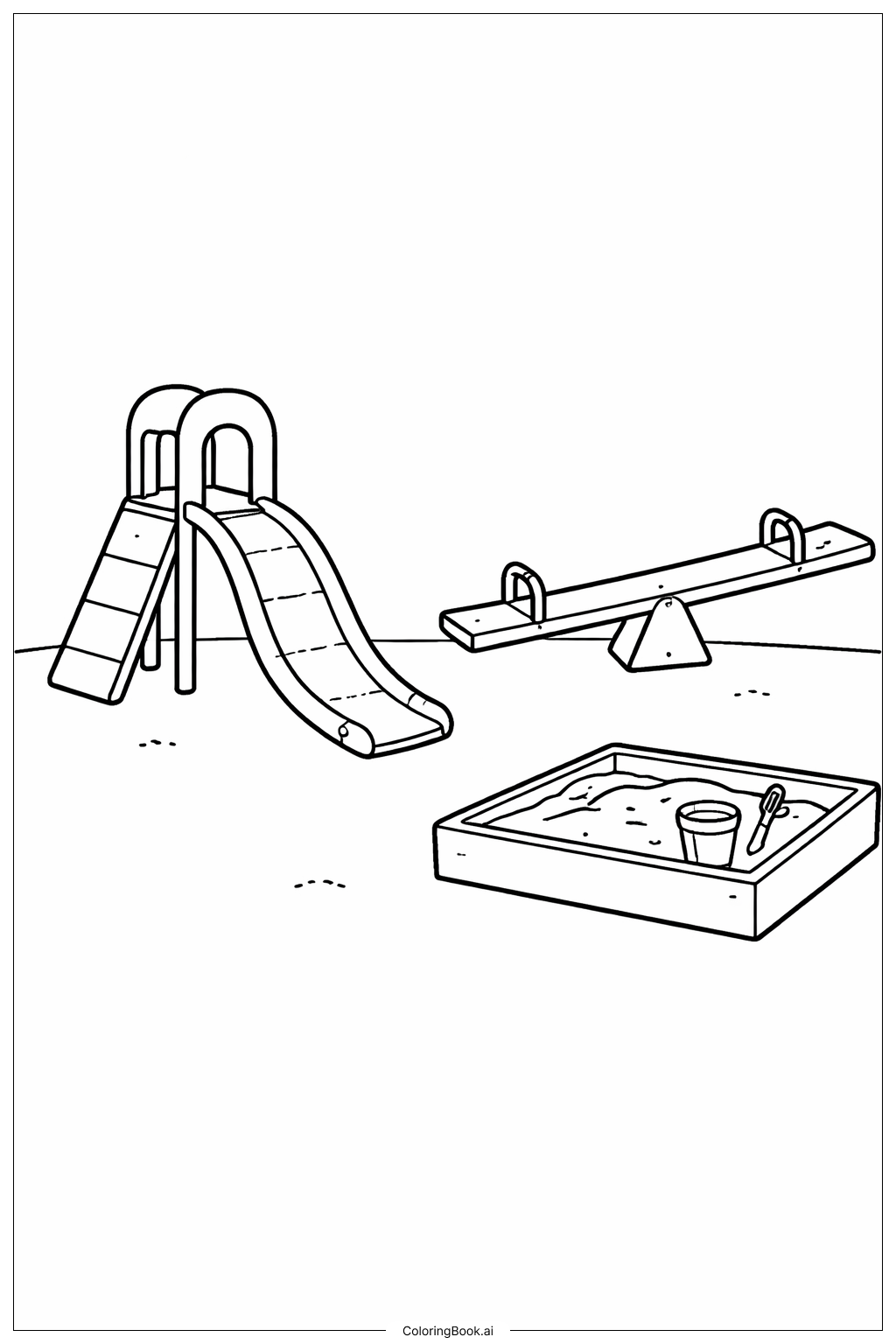  Página para colorear de Diversión en el Parque de Formas 