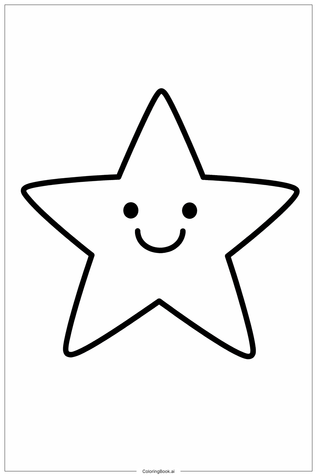  Page de coloriage Ami Étoile Forme 