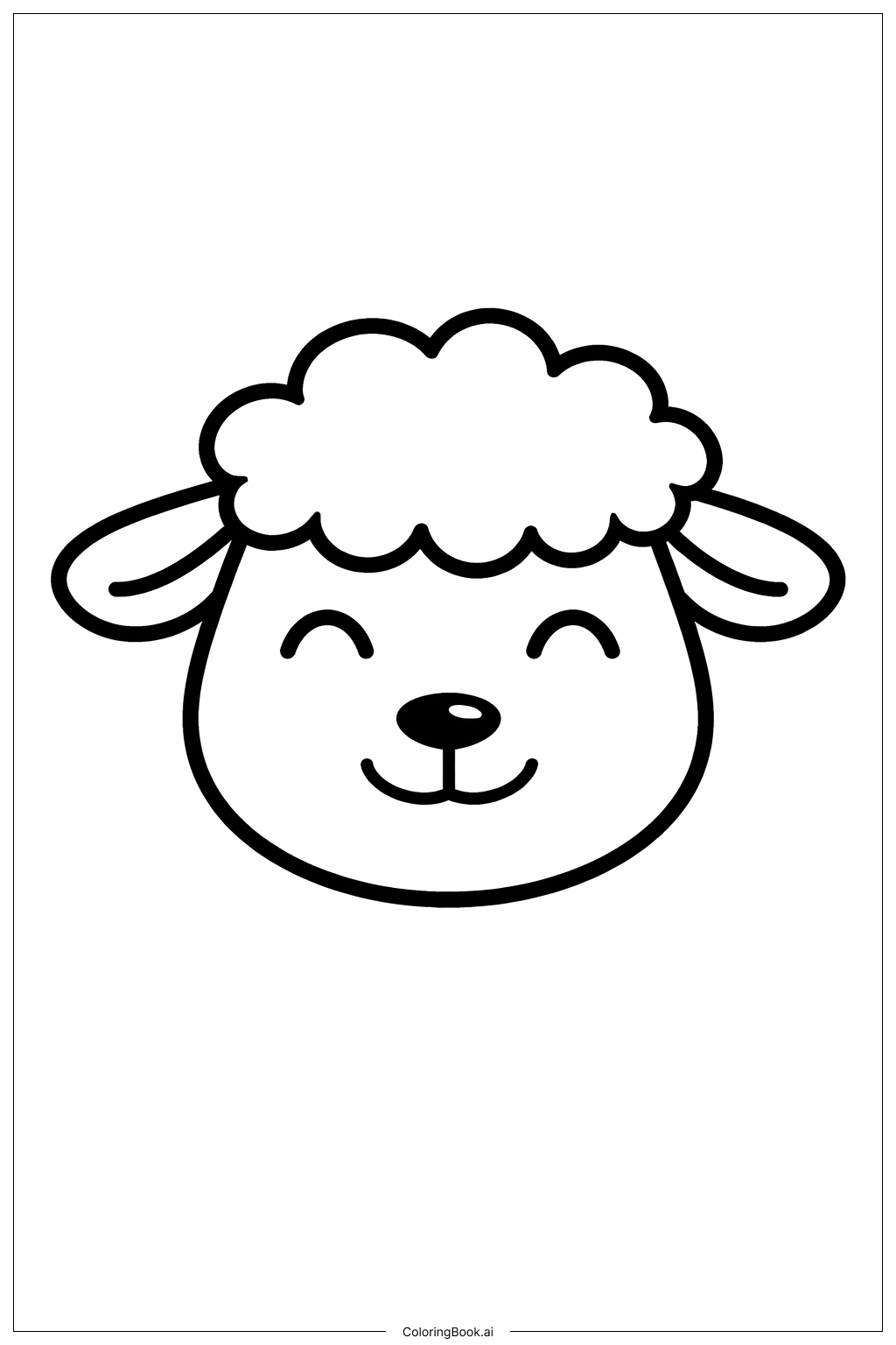  綿羊臉著色頁 
