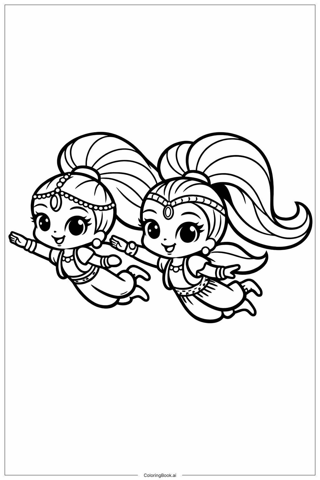 Shimmer And Shine Flying