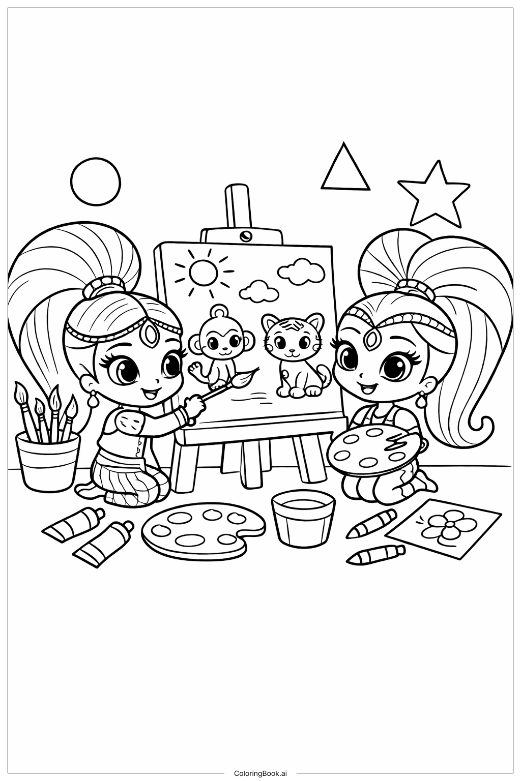  Trang tô màu Tô Màu Shimmer Và Shine 