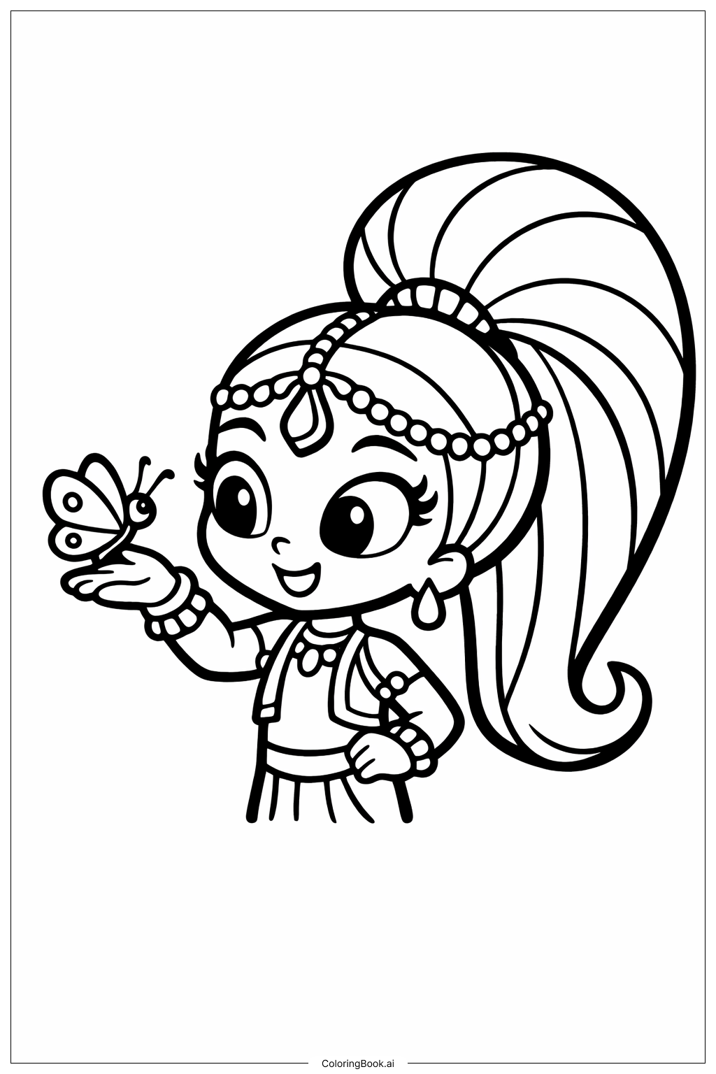  Shimmer And Shine Coloring Page 