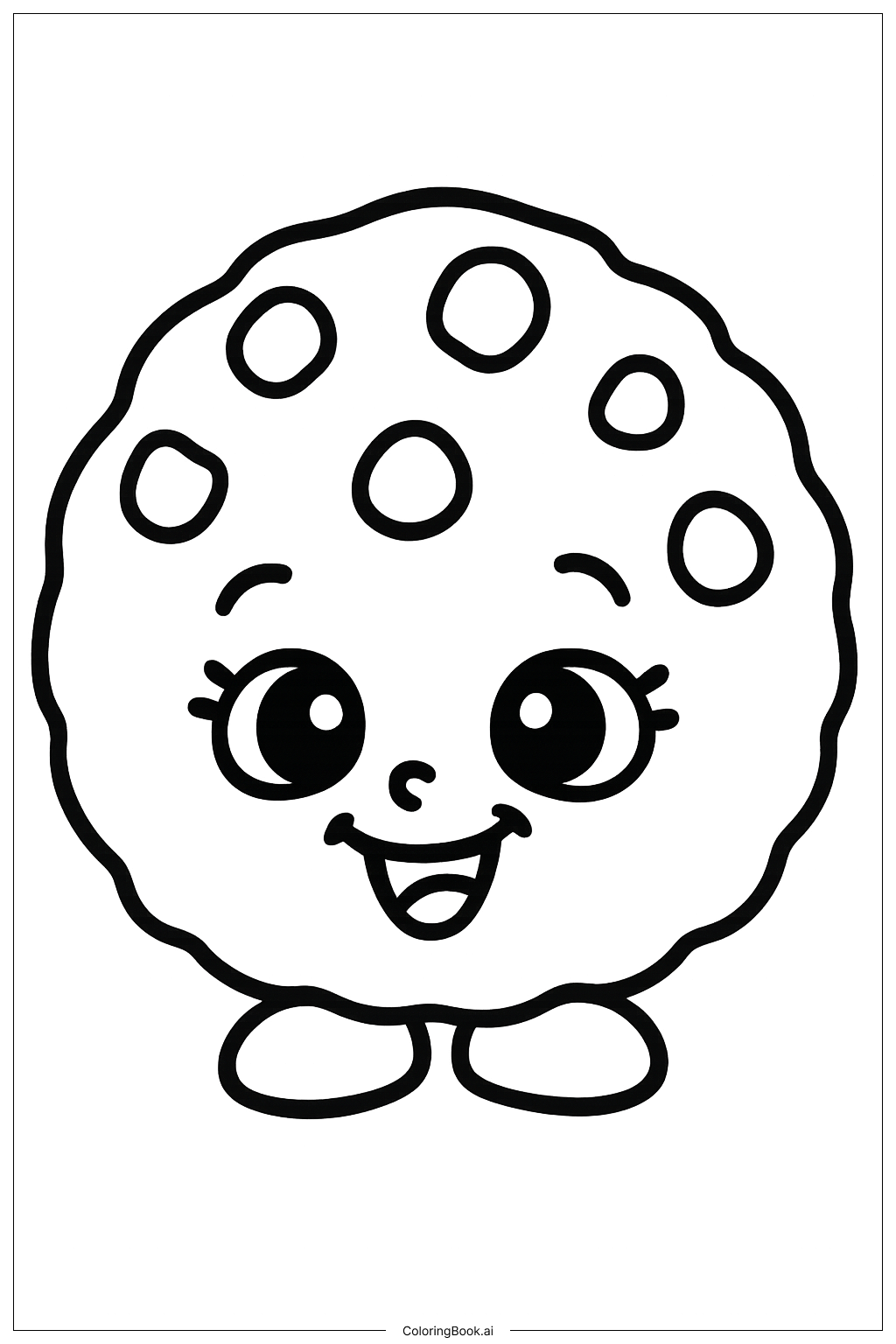  Shopkins 快乐甜饼填色页 