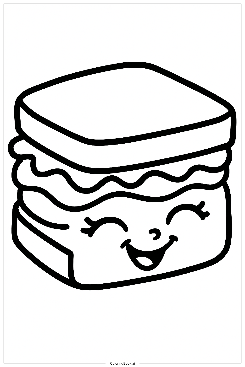  Shopkins 快乐三明治填色页 