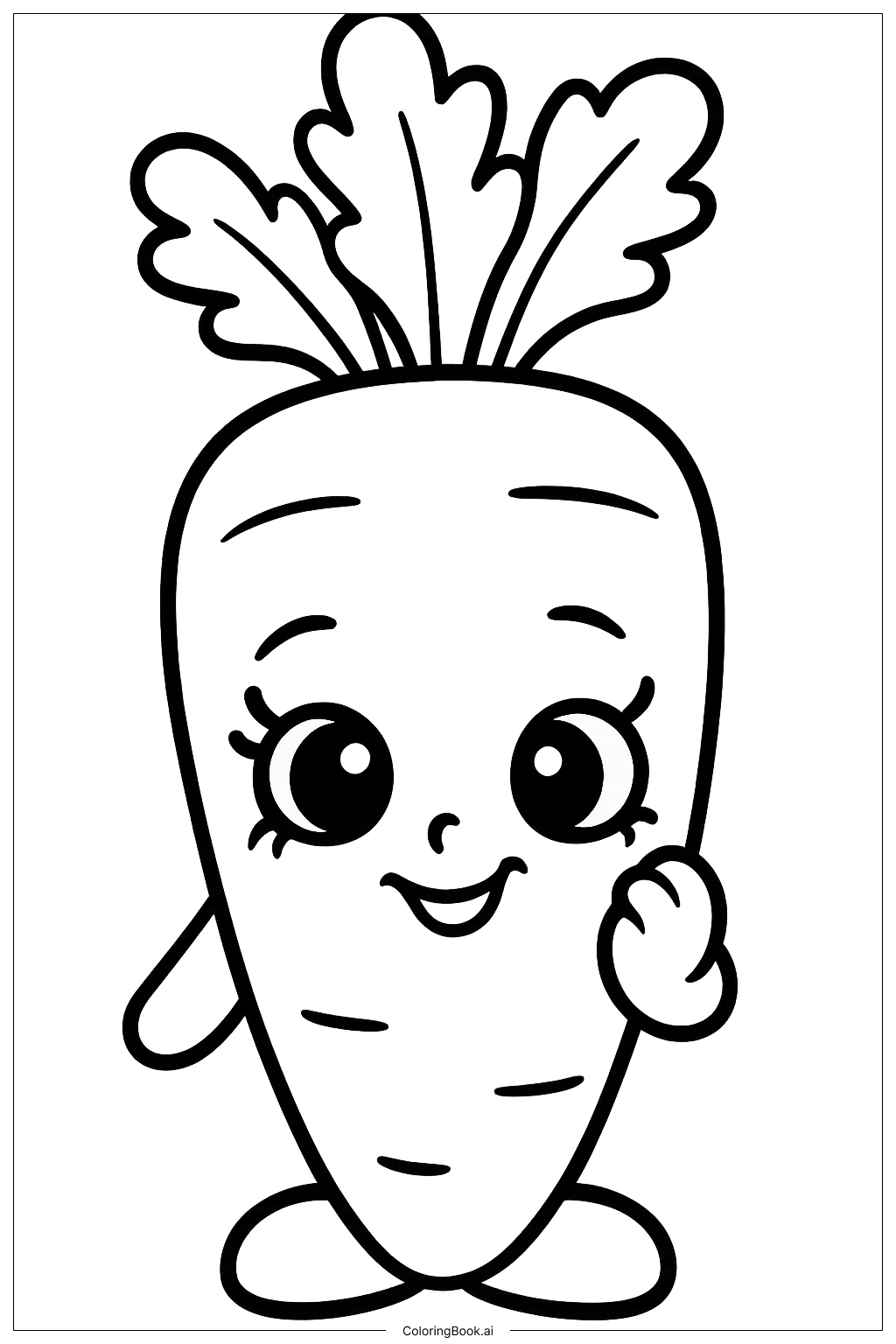  Shopkins 小胡萝卜填色页 