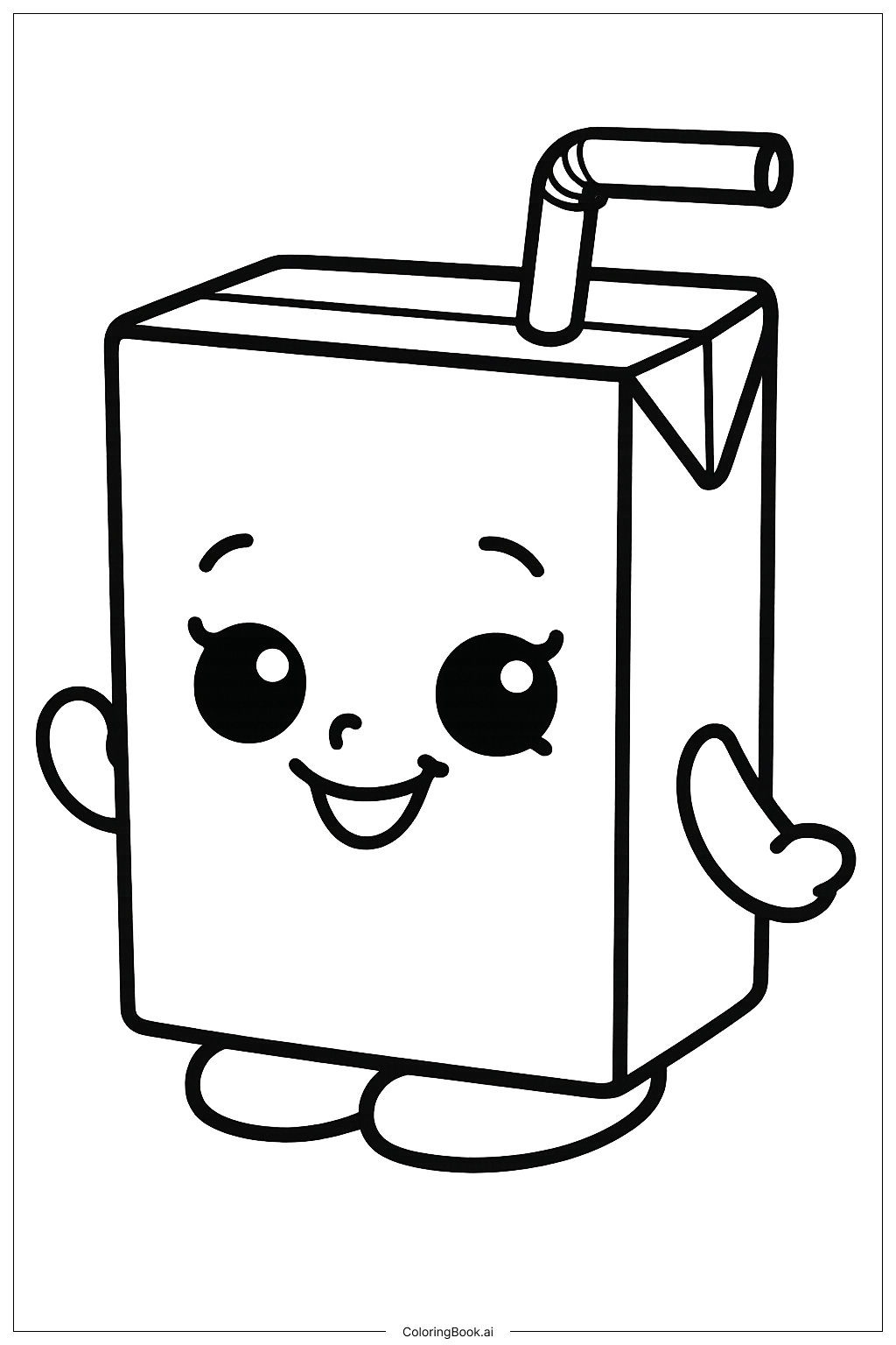  Shopkins 迷你果汁盒填色页 