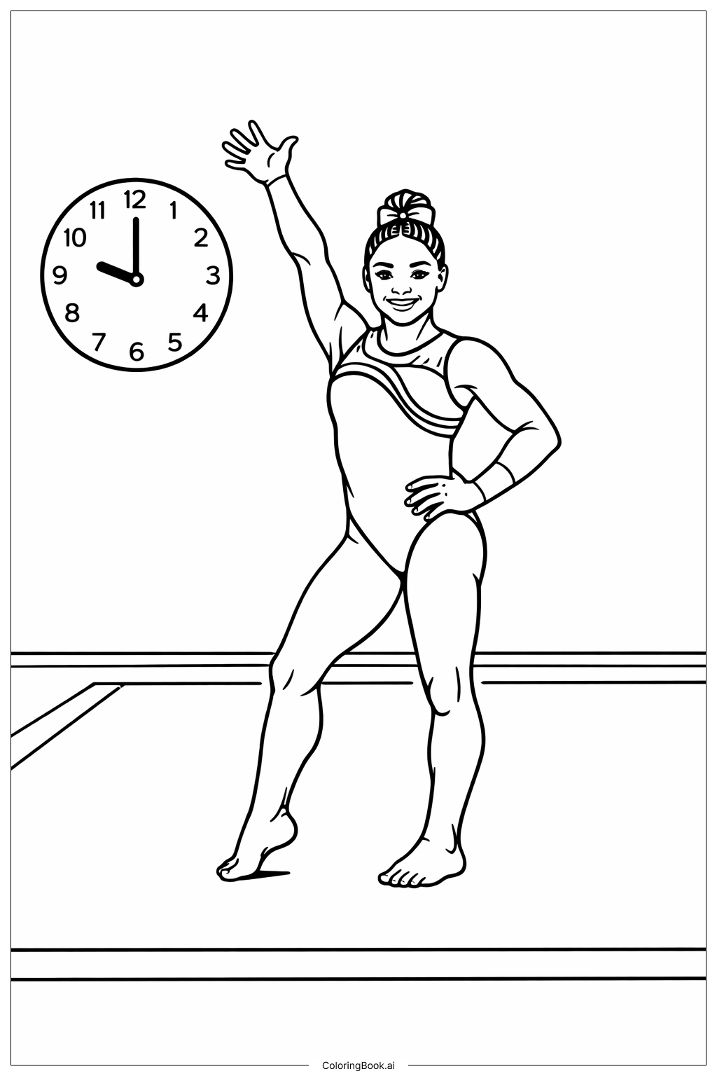 西蒙·拜爾斯在練習場地