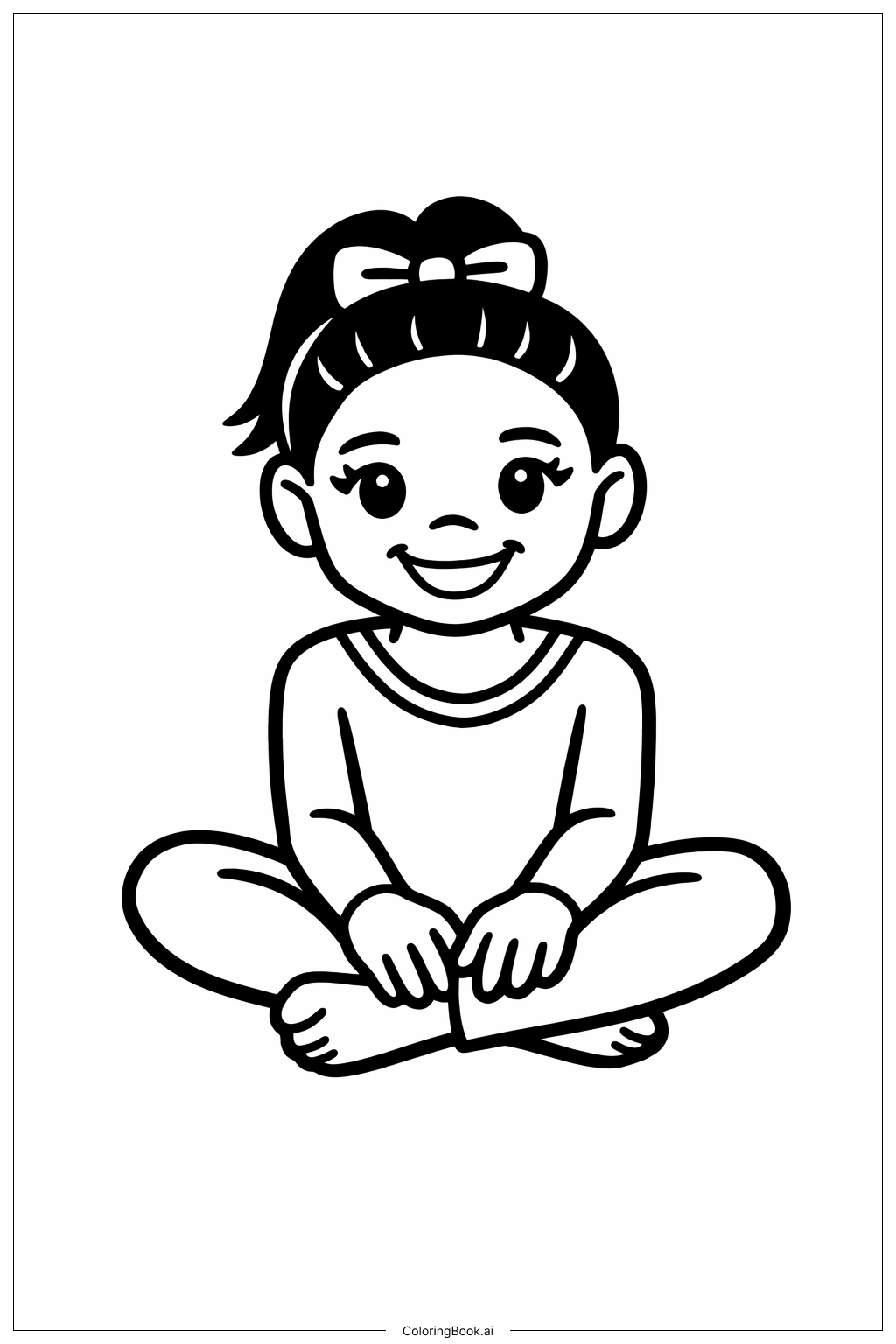  Page de coloriage Pose assise de Simone Biles 