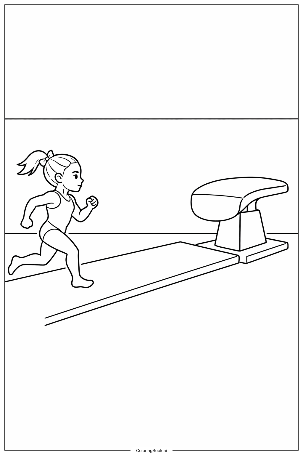  Page de coloriage Course de saut de Simone Biles 