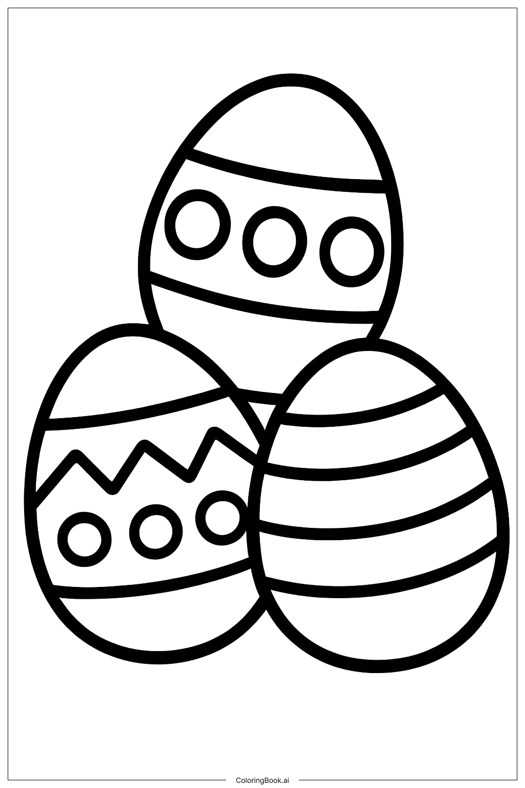 Pilha Simples de Ovos de Páscoa