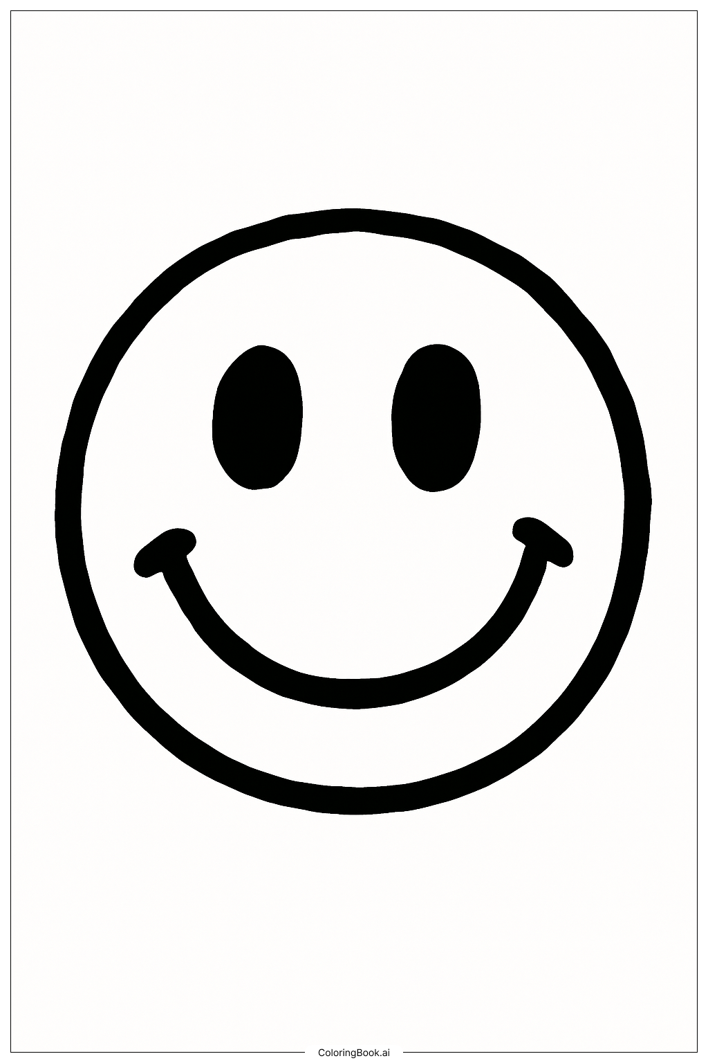 簡單笑臉刺青著色頁