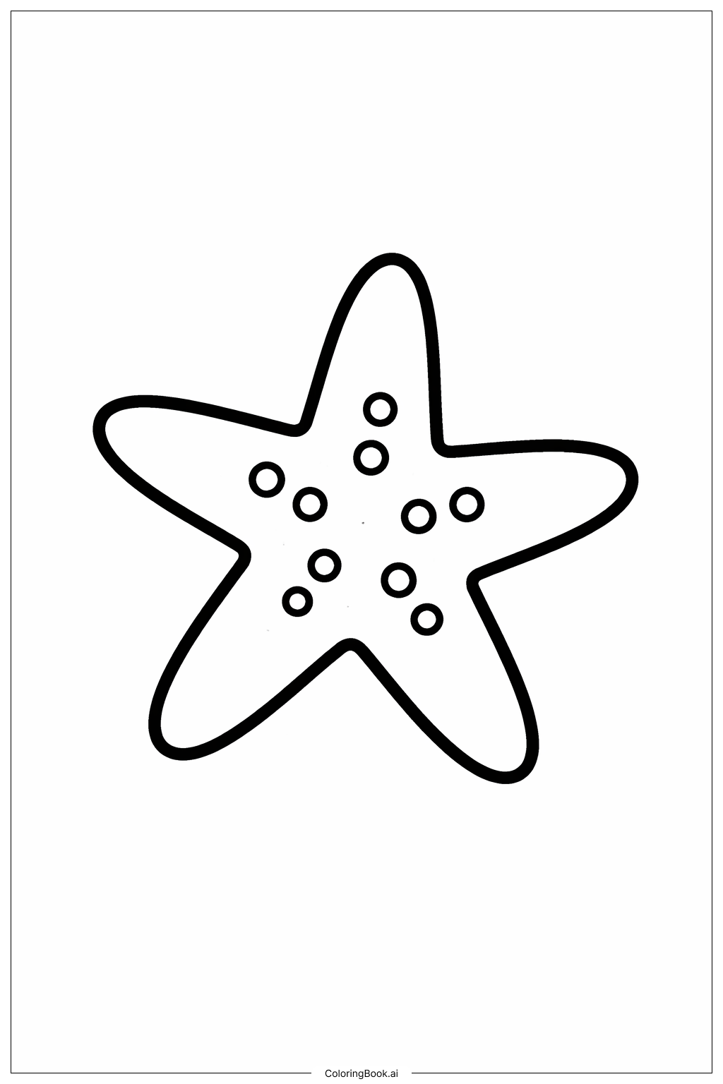  Starfish Coloring Page 