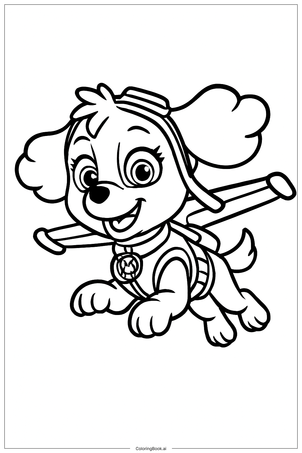  Trang tô màu Skye Paw Patrol Bay Bay Trực Thăng 