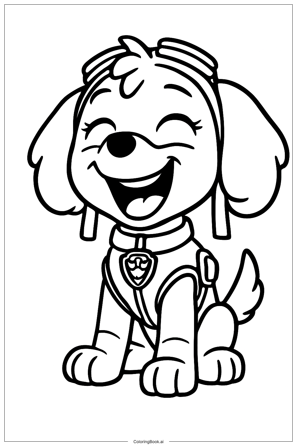  Trang tô màu Skye Cười Cún Cứu Hộ 