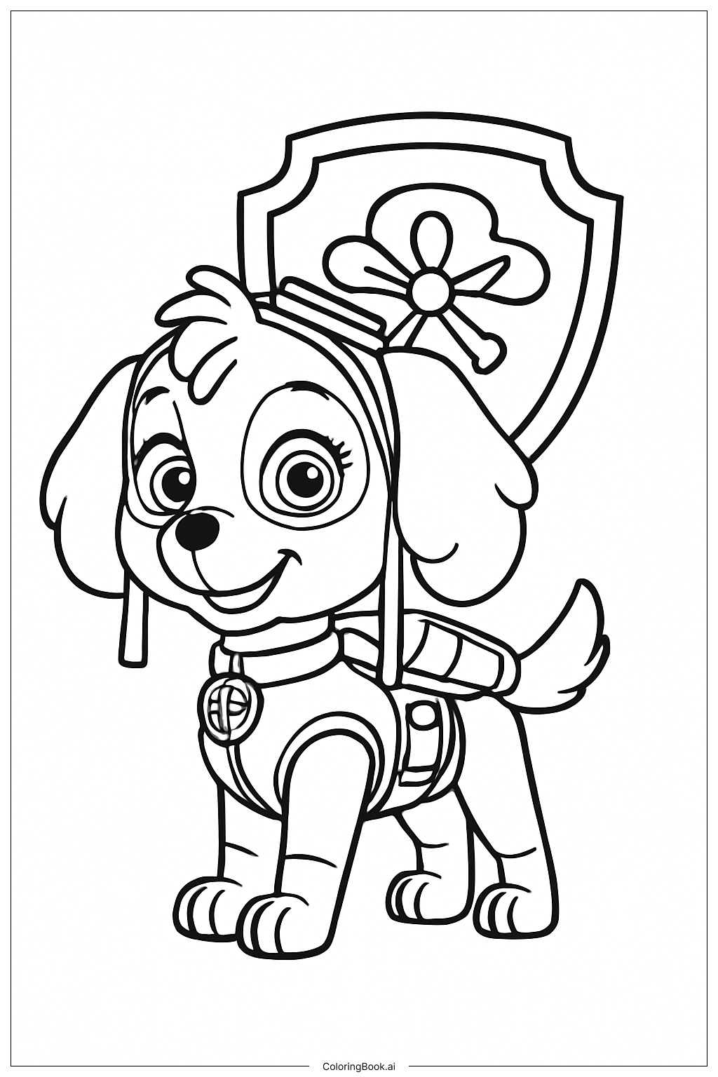  Skye Paw Patrol im Rettungsteam Ausmalseite 