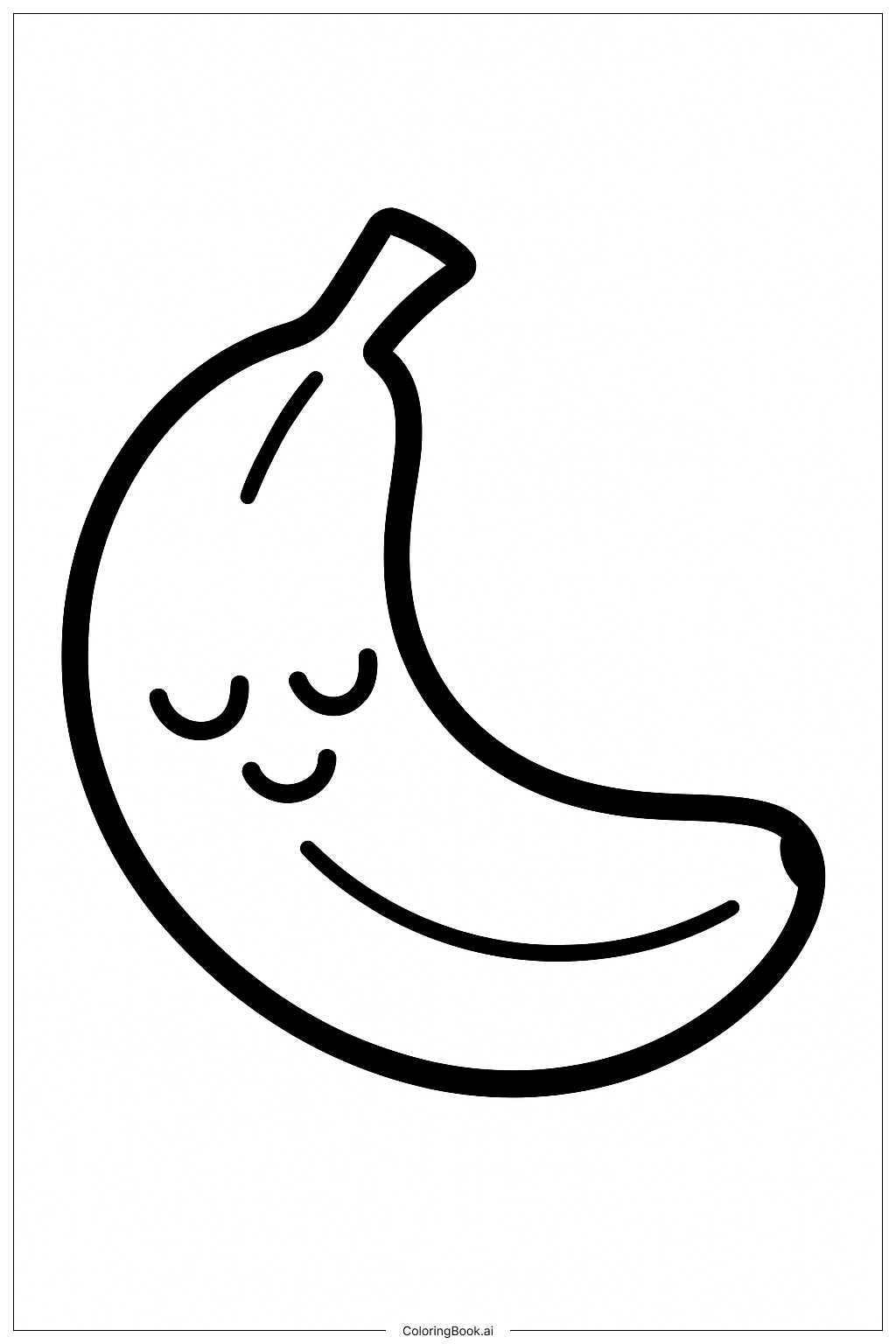 睡觉的香蕉填色页
