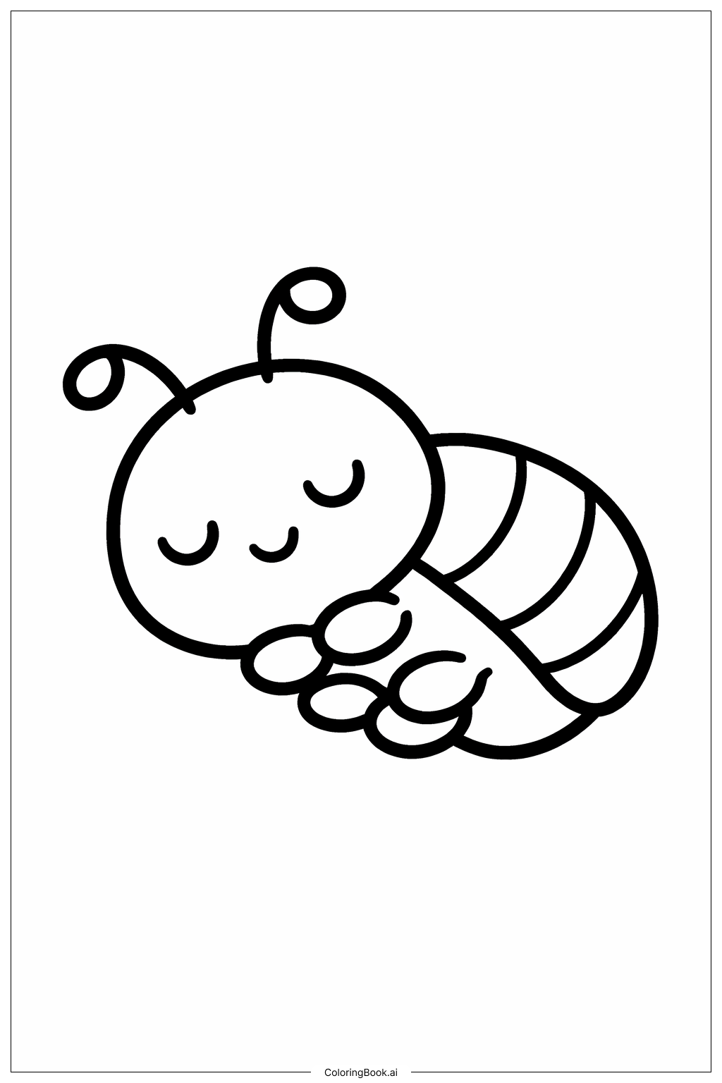  Page de coloriage Insecte endormi 