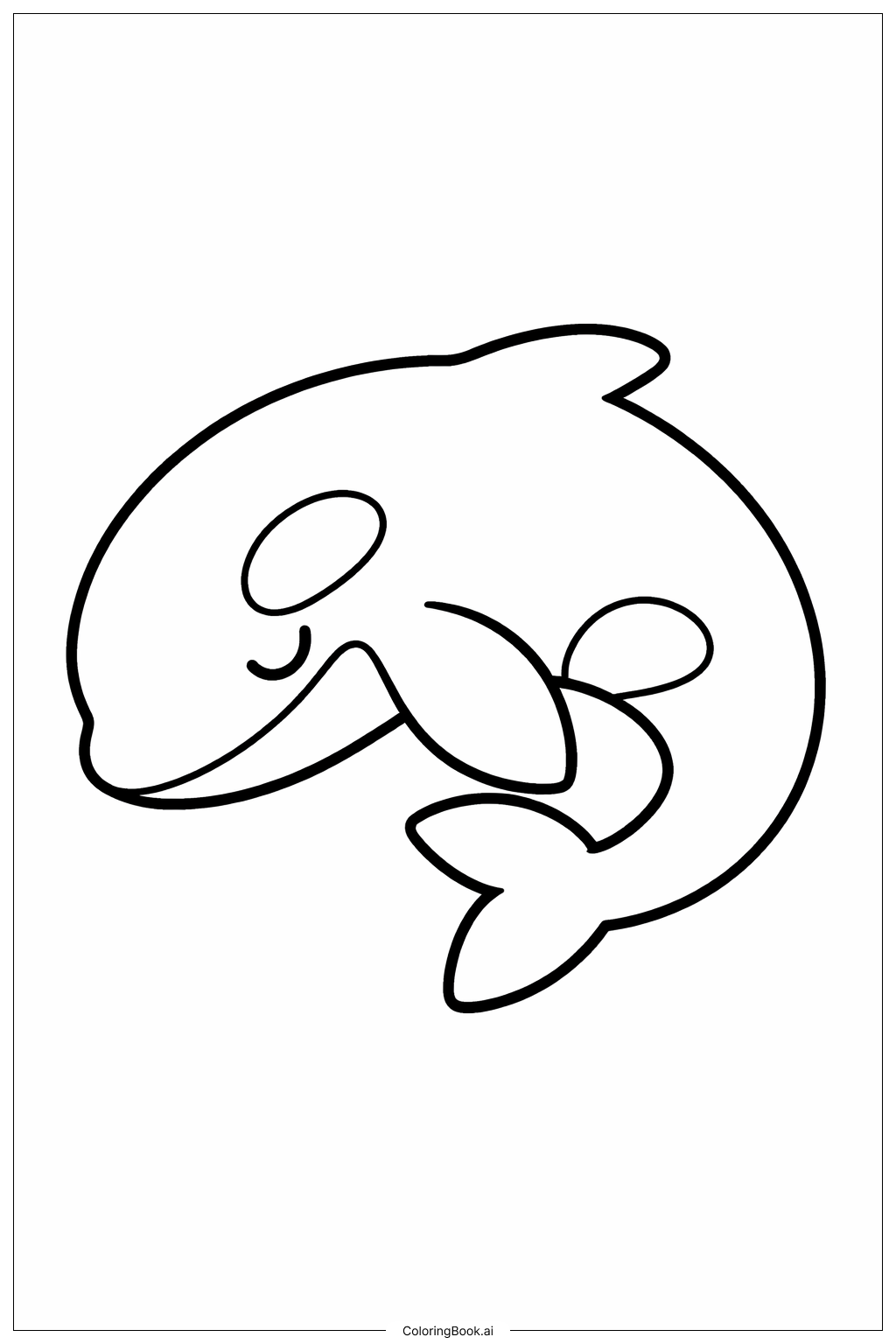 잠자는 혹등고래 컬 색칠공부 페이지