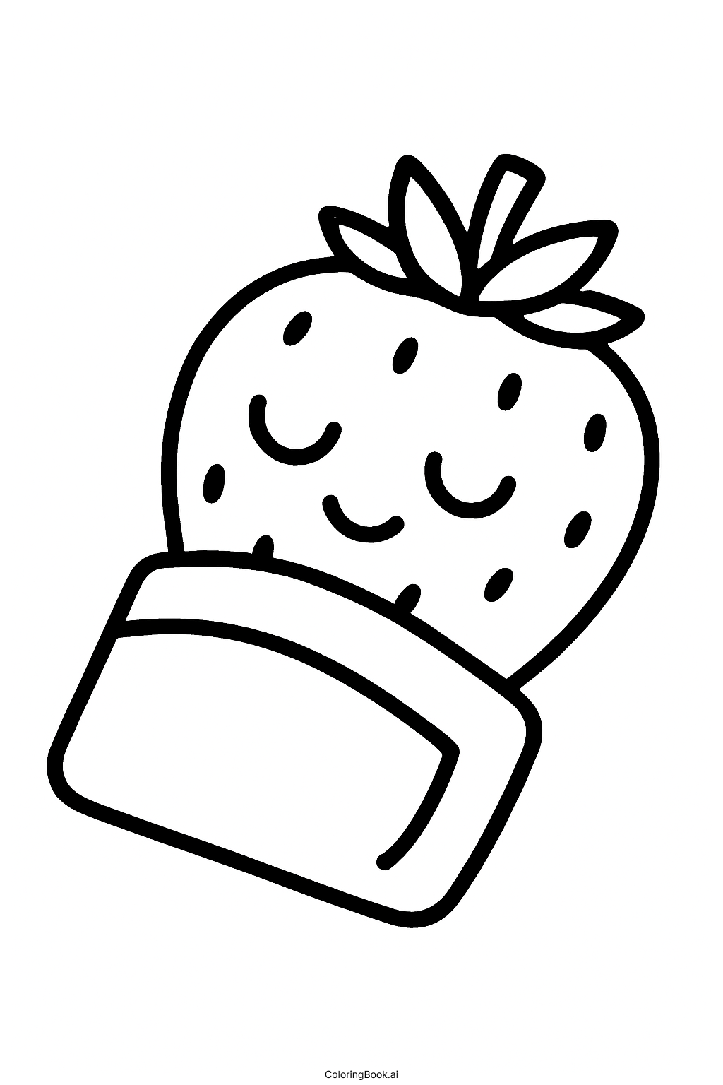 睡覺的草莓好朋友著色頁