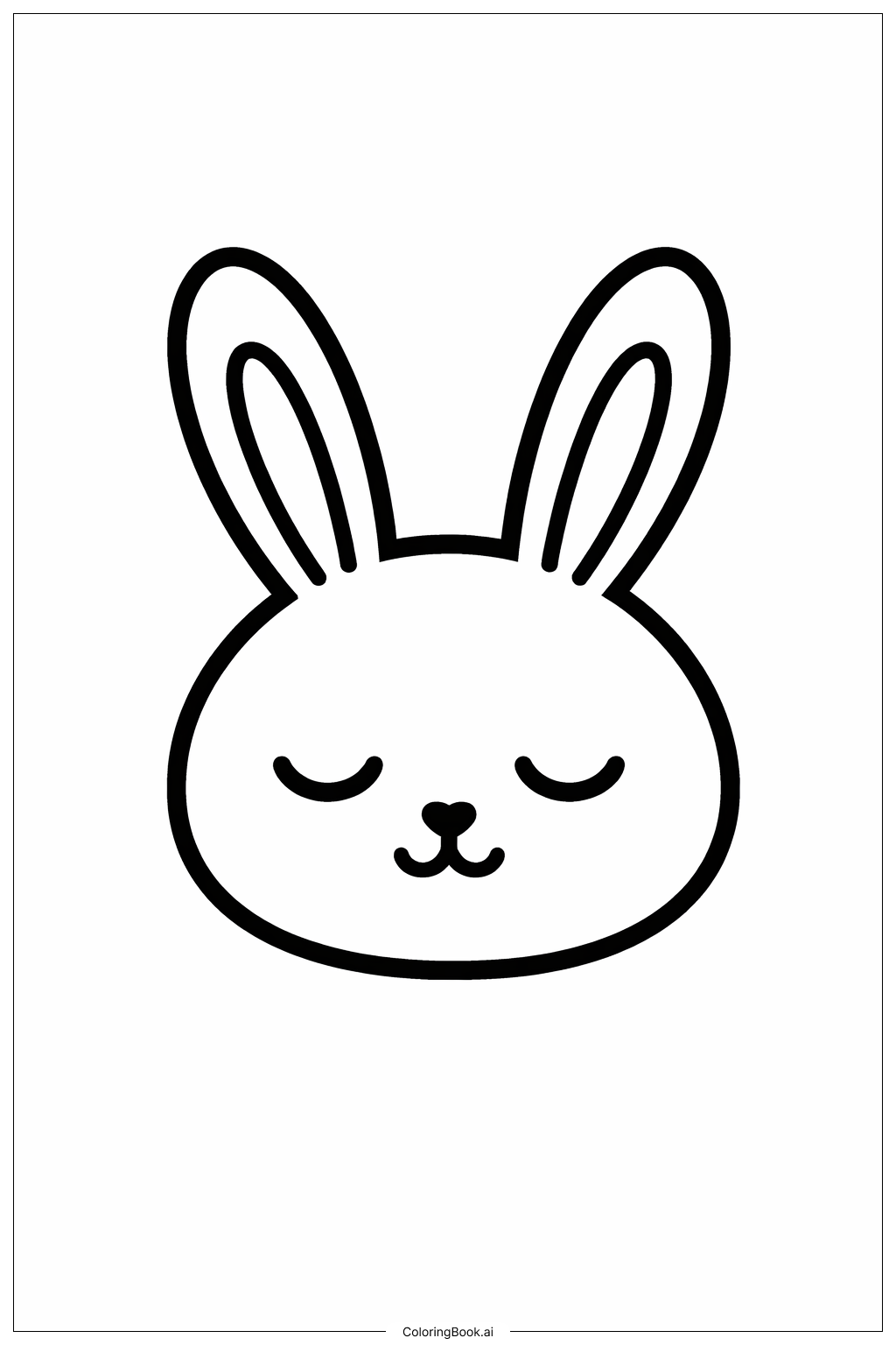  睏睏兔子臉著色頁 