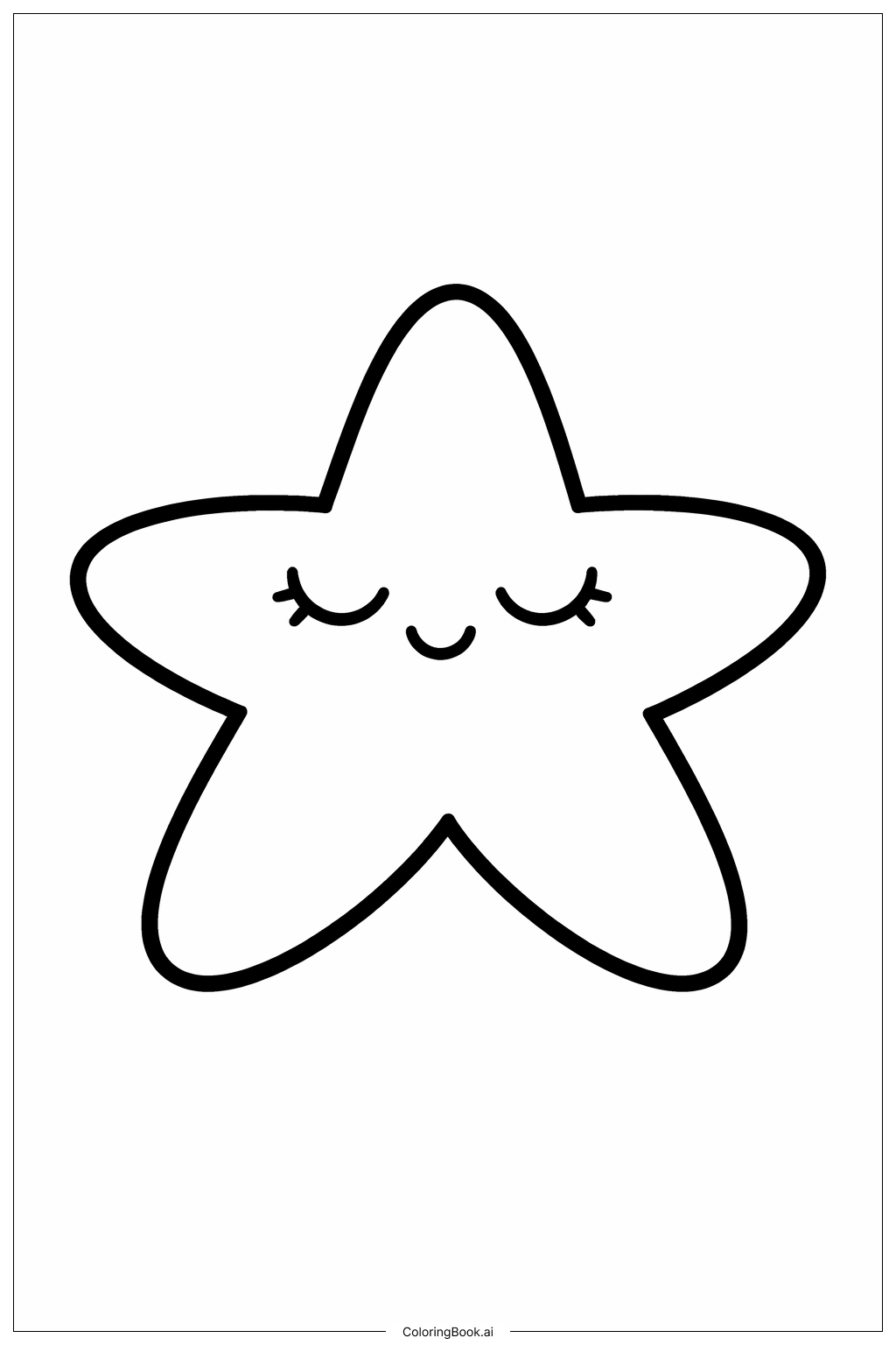 졸린 불가사리 색칠공부 페이지