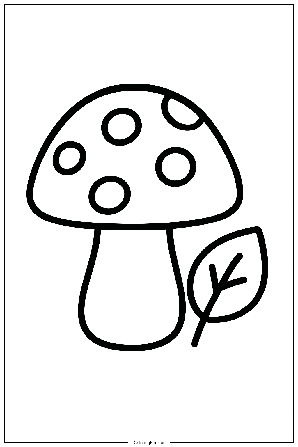  Página para colorir de Folhas de Outono 