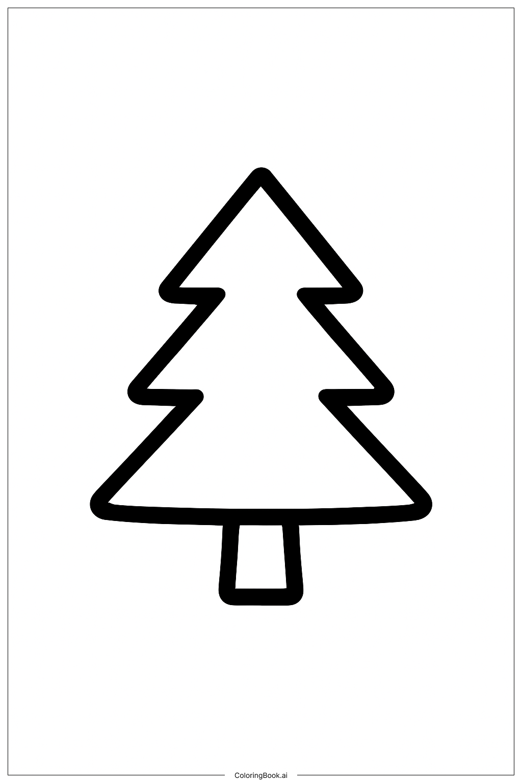 Página para colorir de Pequeno Pinheiro