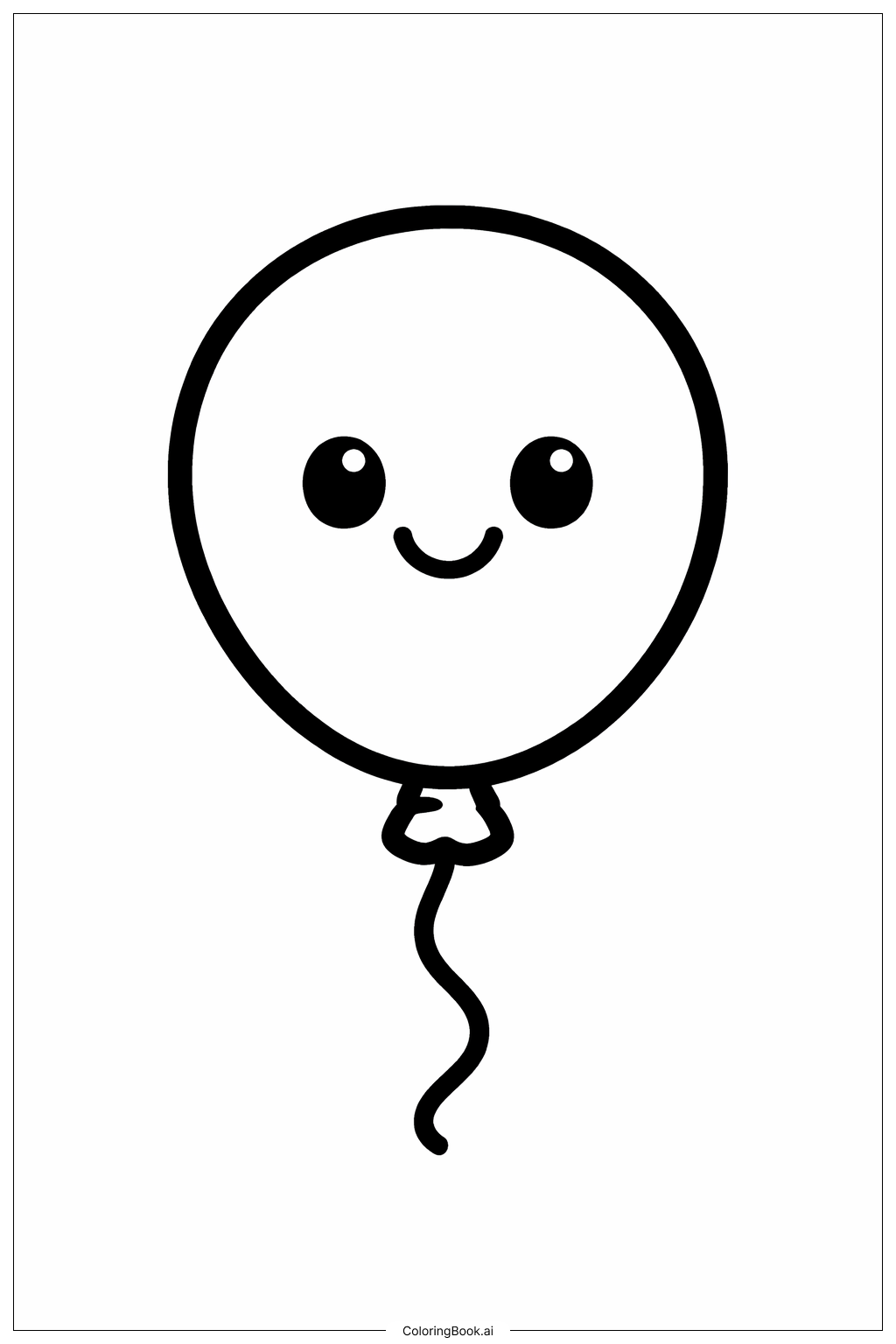  웃는 풍선 색칠공부 페이지 