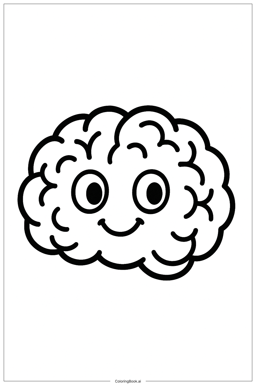  微笑大脑心理健康填色页 